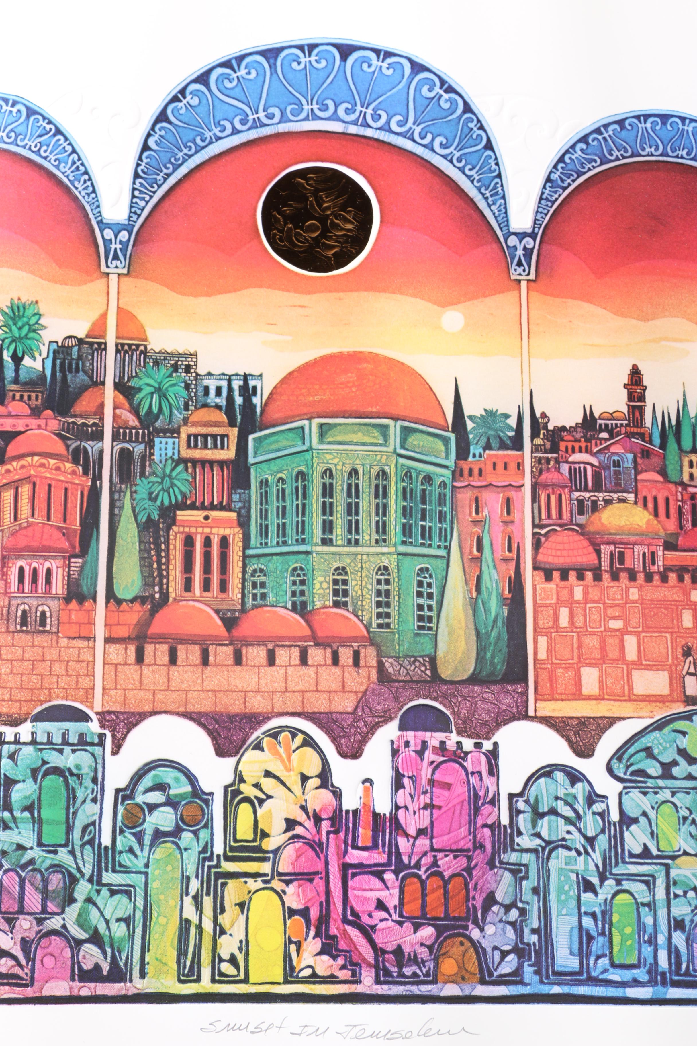 Amram Ebgi Limited Edition Relief Prints With Mixed Media Embellishments