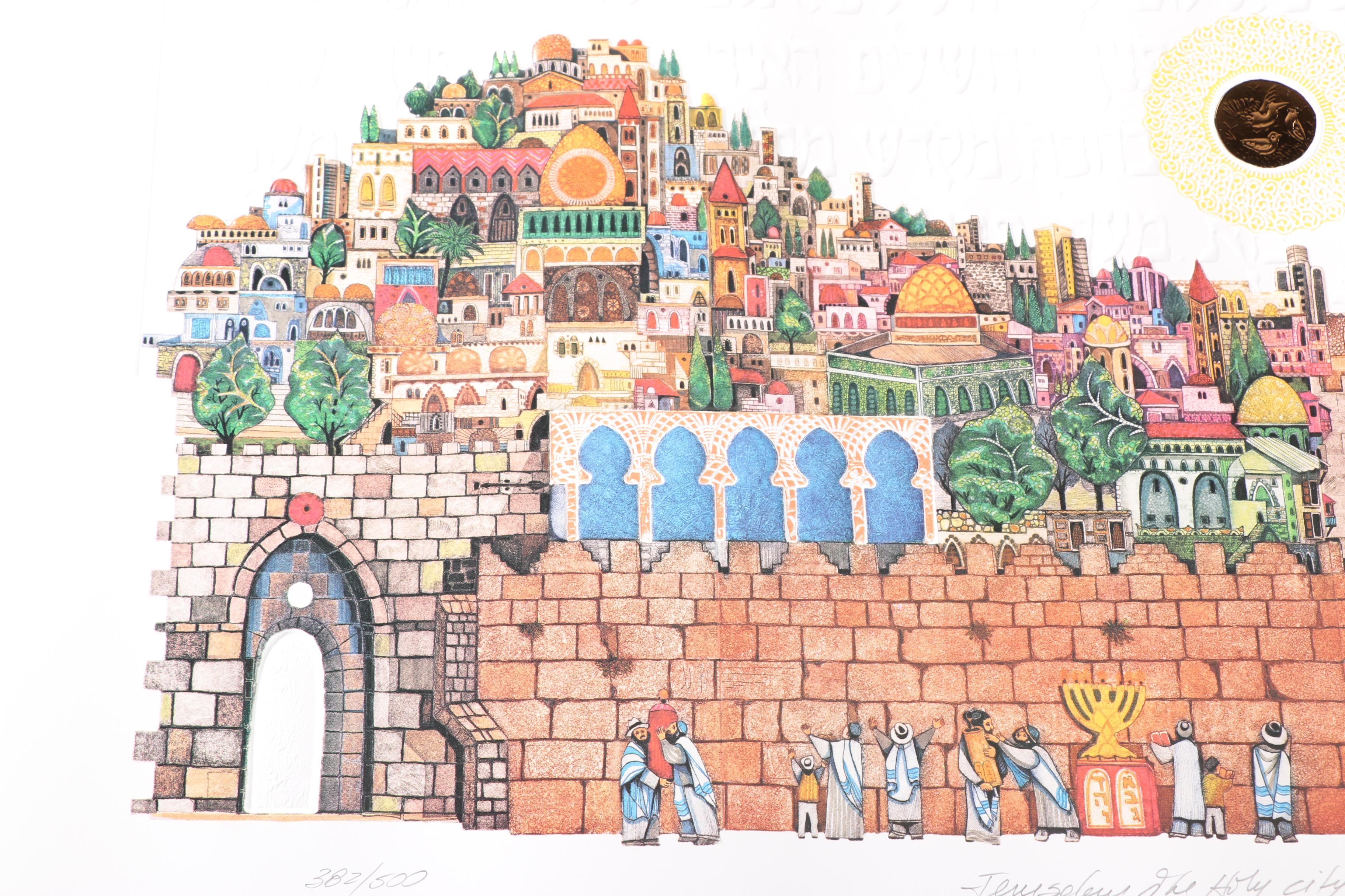 Amram Ebgi Limited Edition Relief Prints With Mixed Media Embellishments