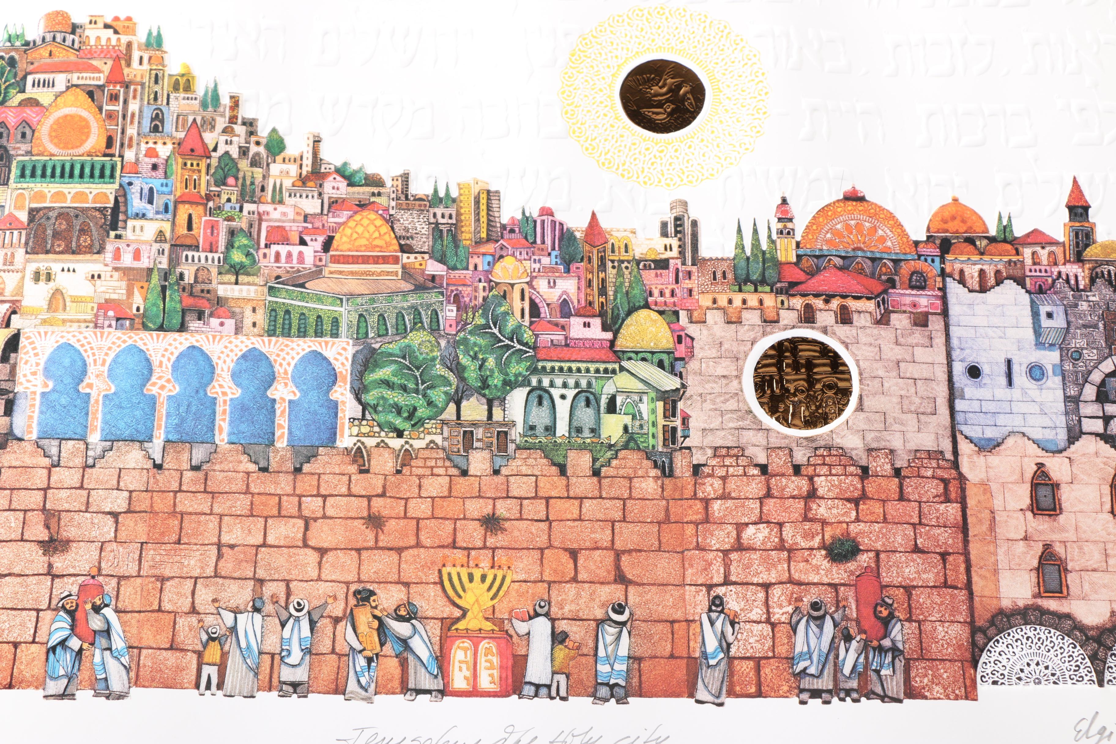 Amram Ebgi Limited Edition Relief Prints With Mixed Media Embellishments