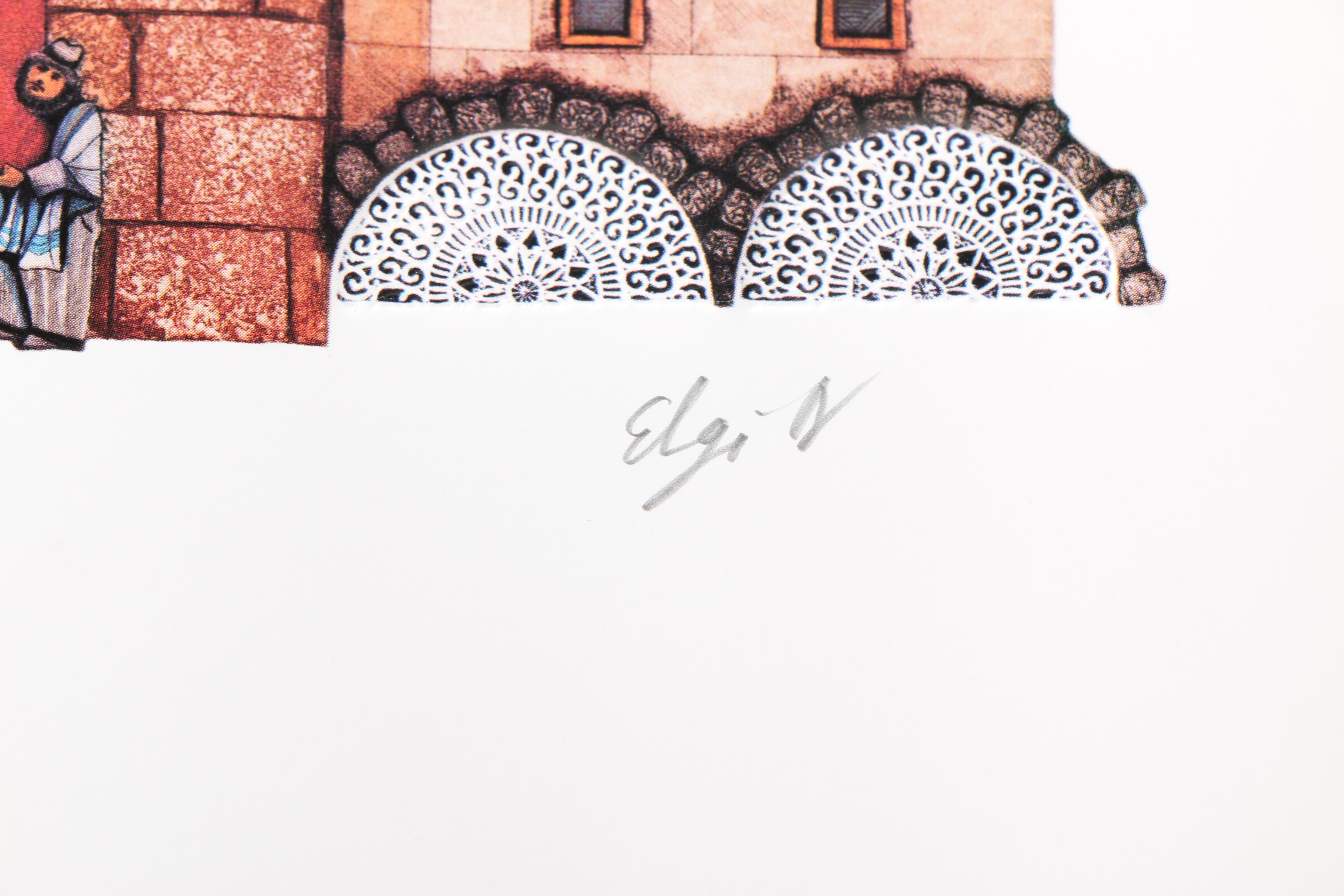 Amram Ebgi Limited Edition Relief Prints With Mixed Media Embellishments