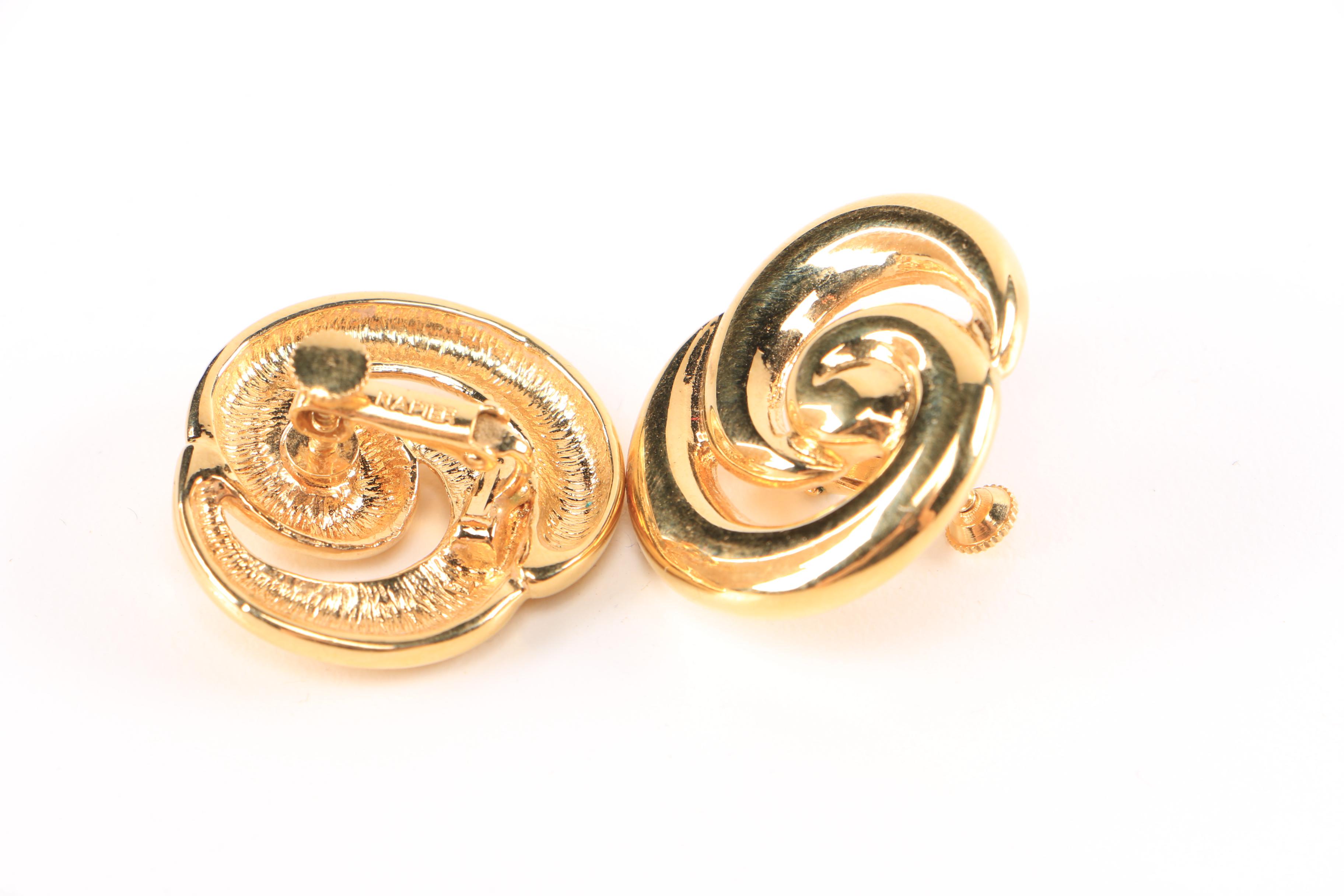 Gold Tone Costume Jewelry Including Napier