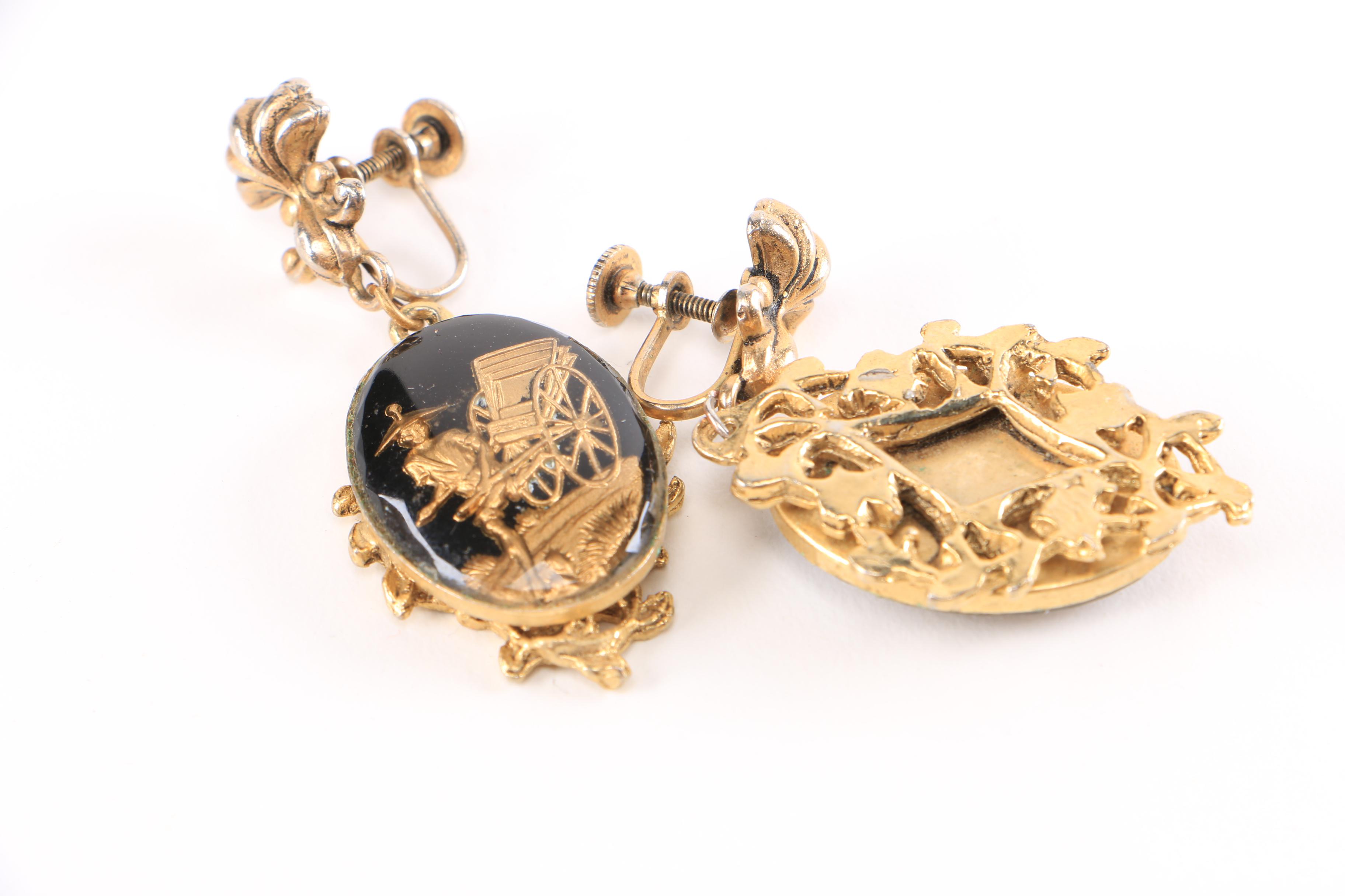 Gold Tone Costume Jewelry Including Napier