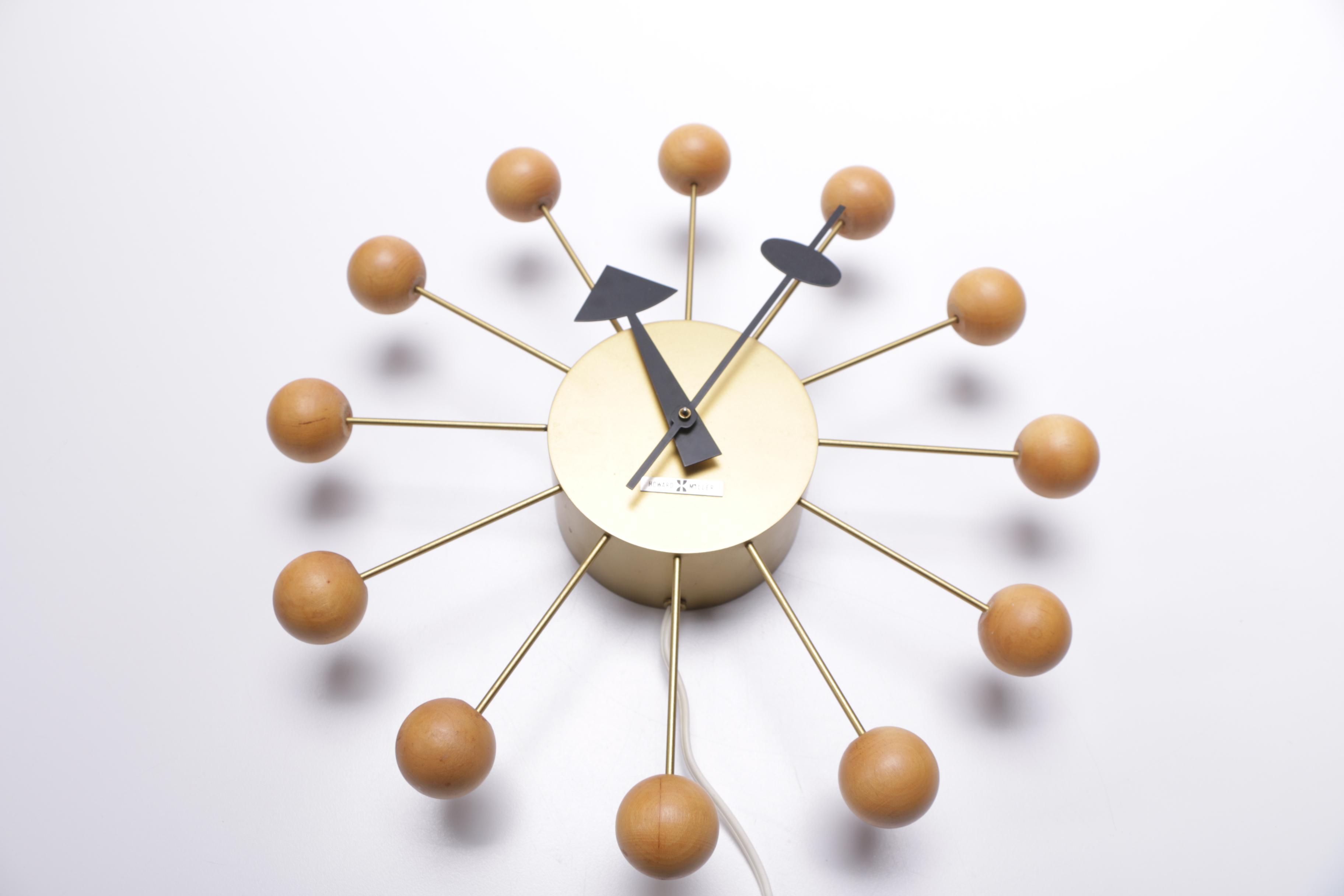 Mid Century Modern "Atom" Wall Clock by Howard Miller