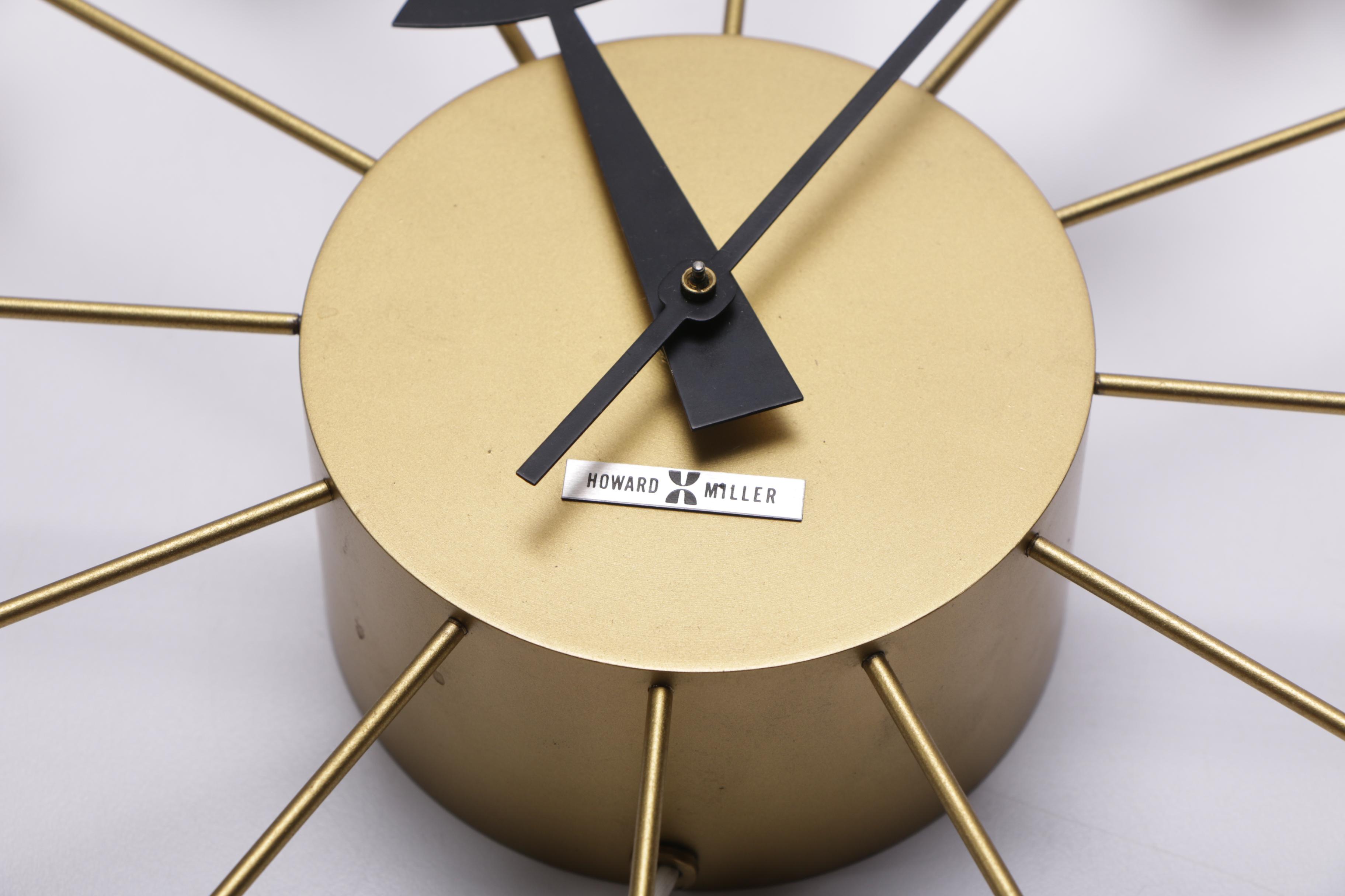 Mid Century Modern "Atom" Wall Clock by Howard Miller
