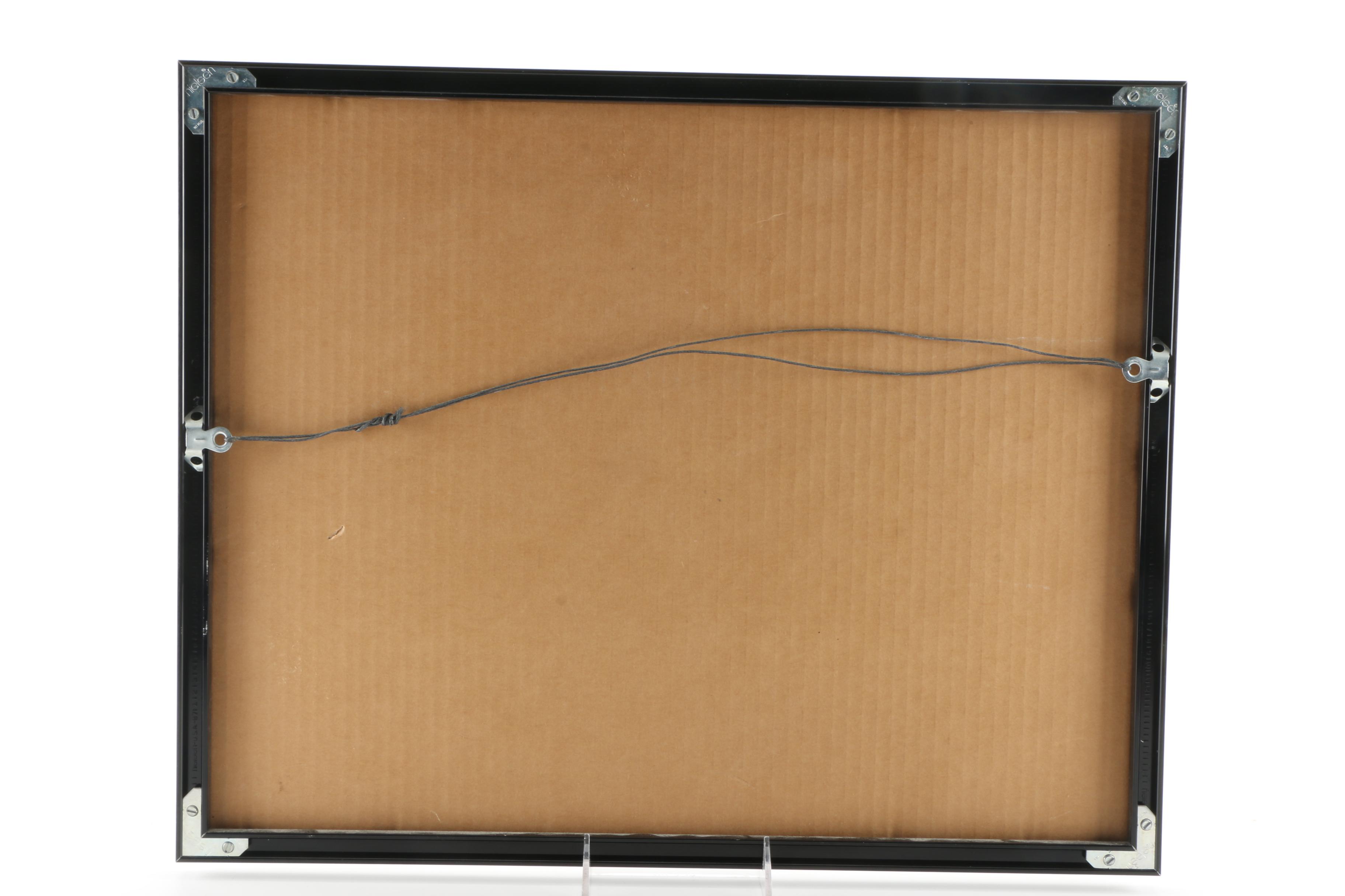 "Covered Bridge and Mill" by F.M. Rines Offset Lithograph on Paper