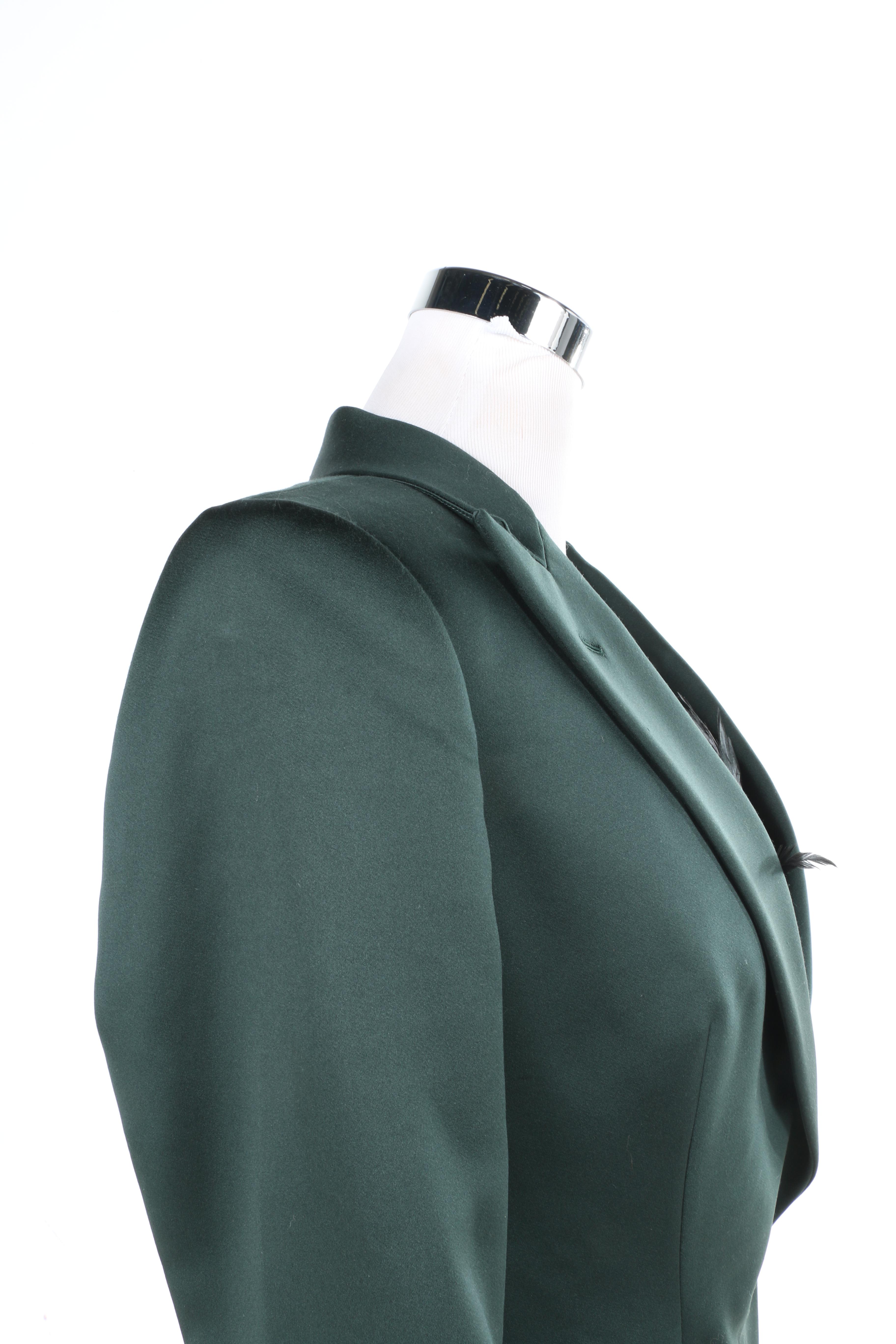 Richard Tyler Couture Women's Suit and Feathered Corset