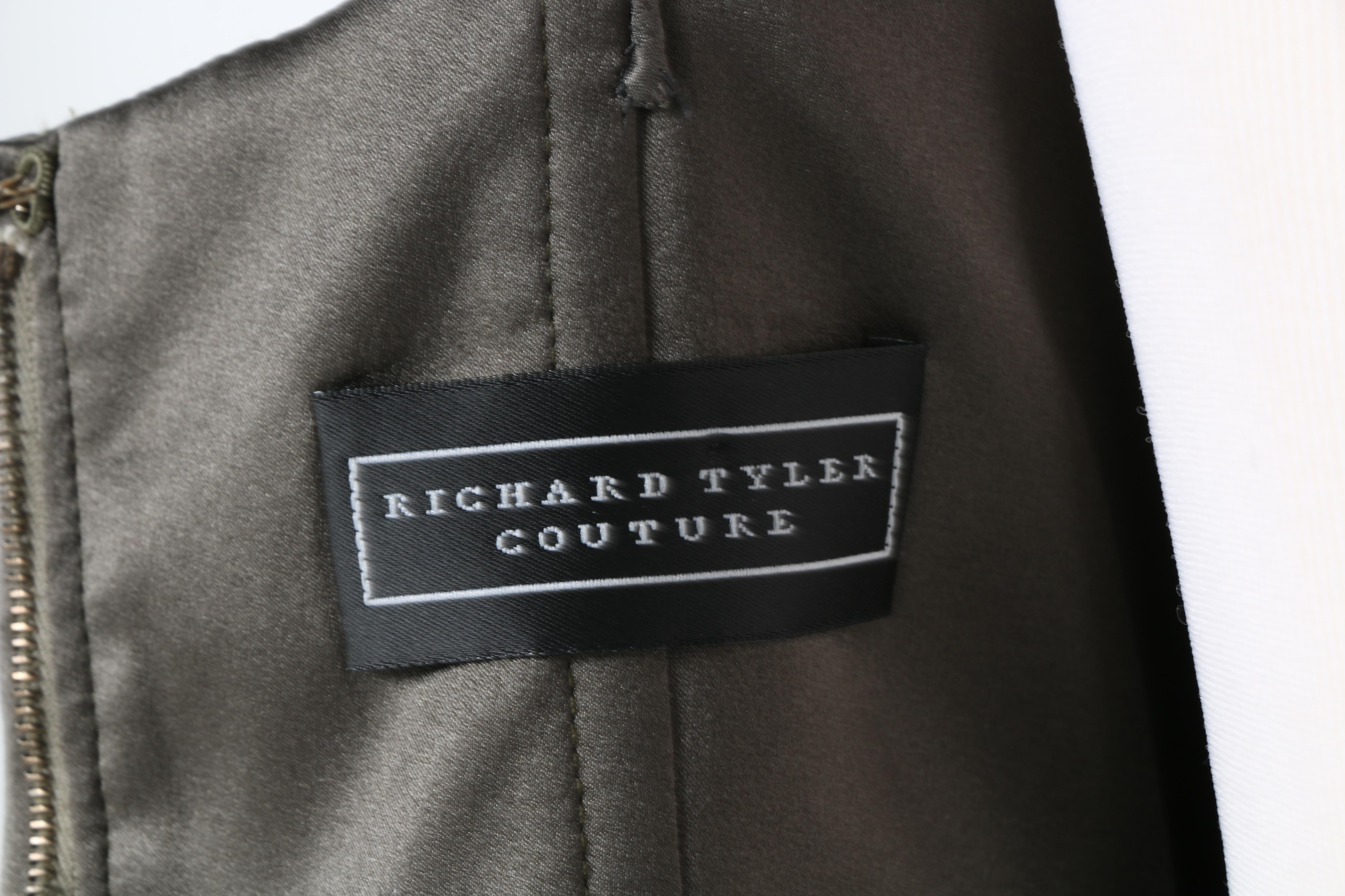 Richard Tyler Couture Women's Suit and Feathered Corset