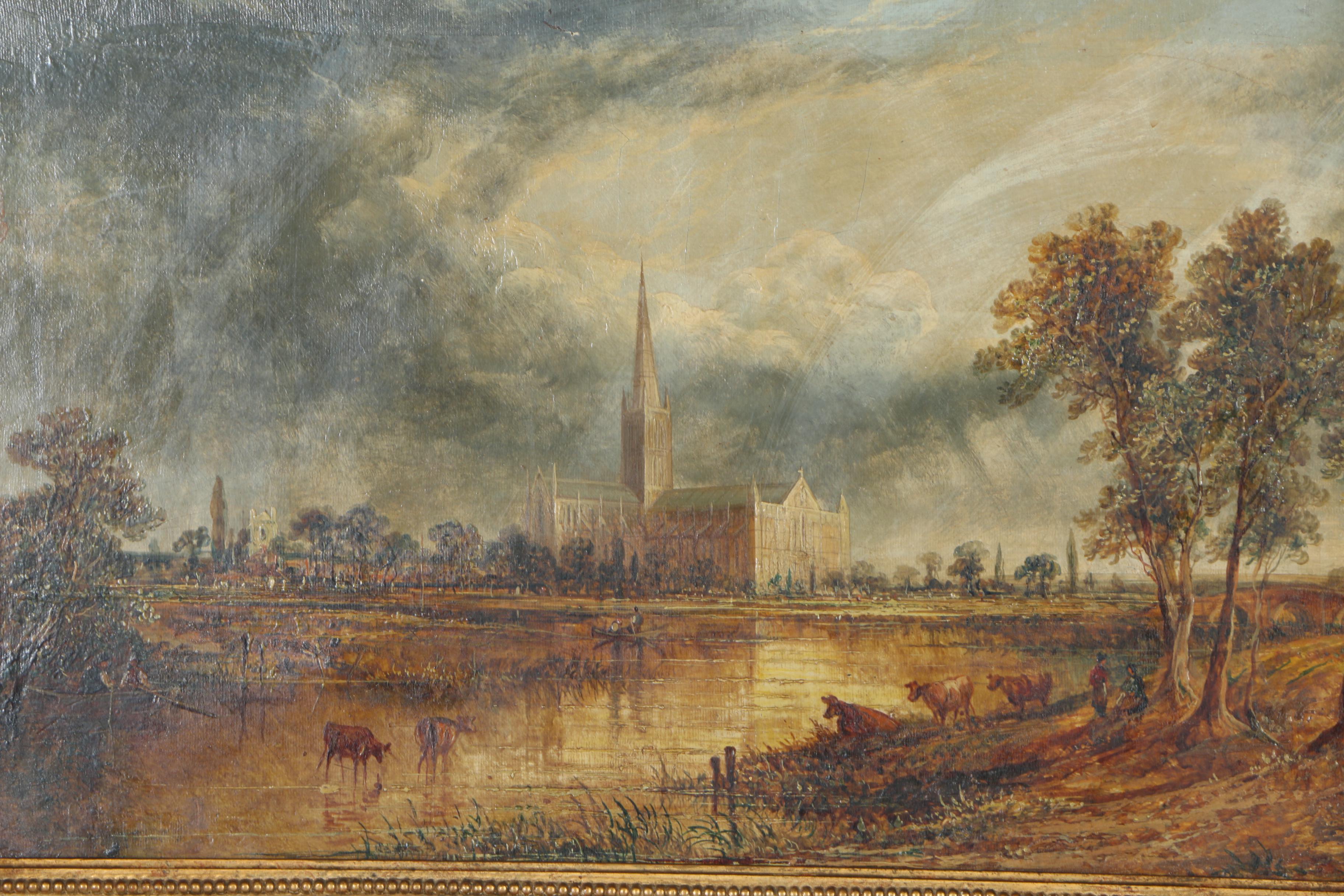 19th Century Oil on Board Pastoral Landscape