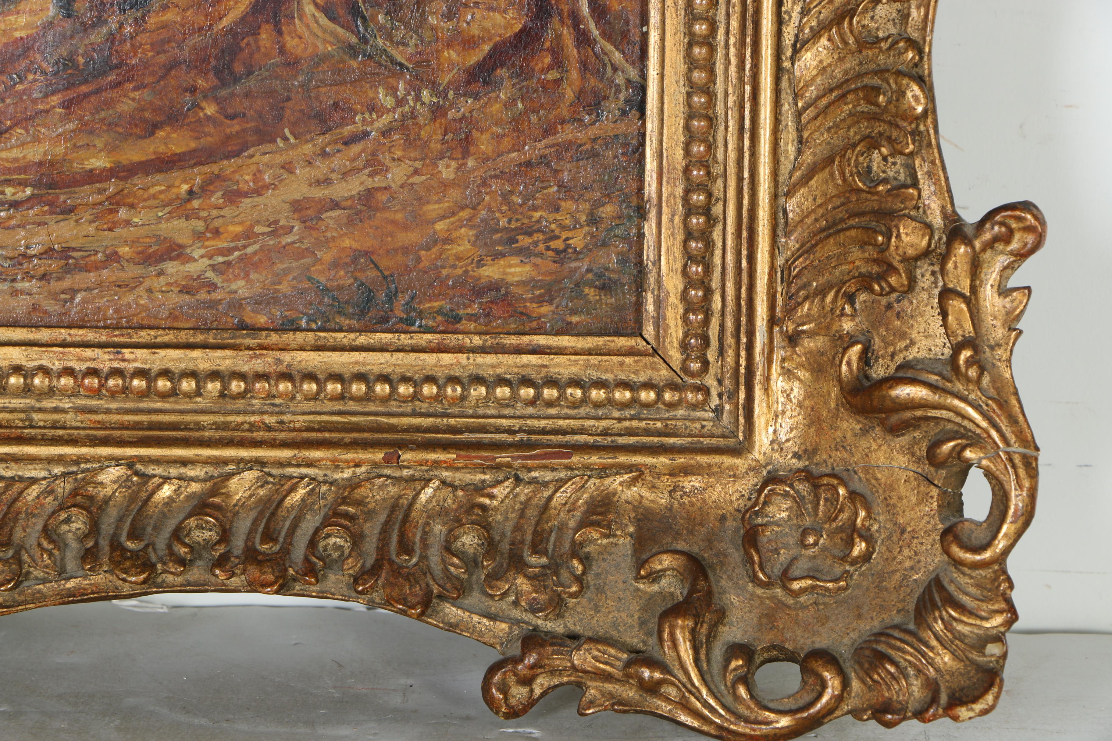 19th Century Oil on Board Pastoral Landscape