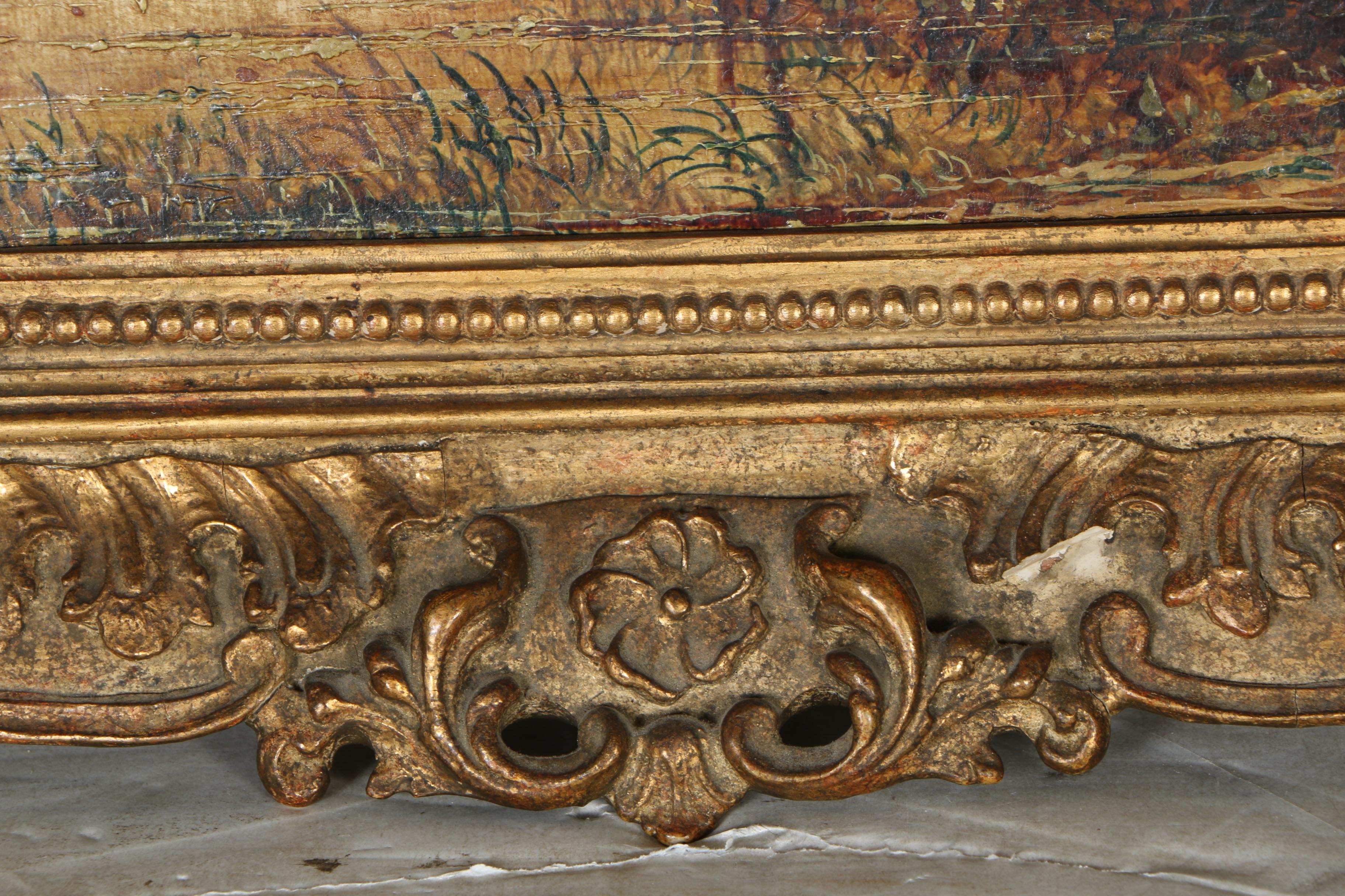 19th Century Oil on Board Pastoral Landscape