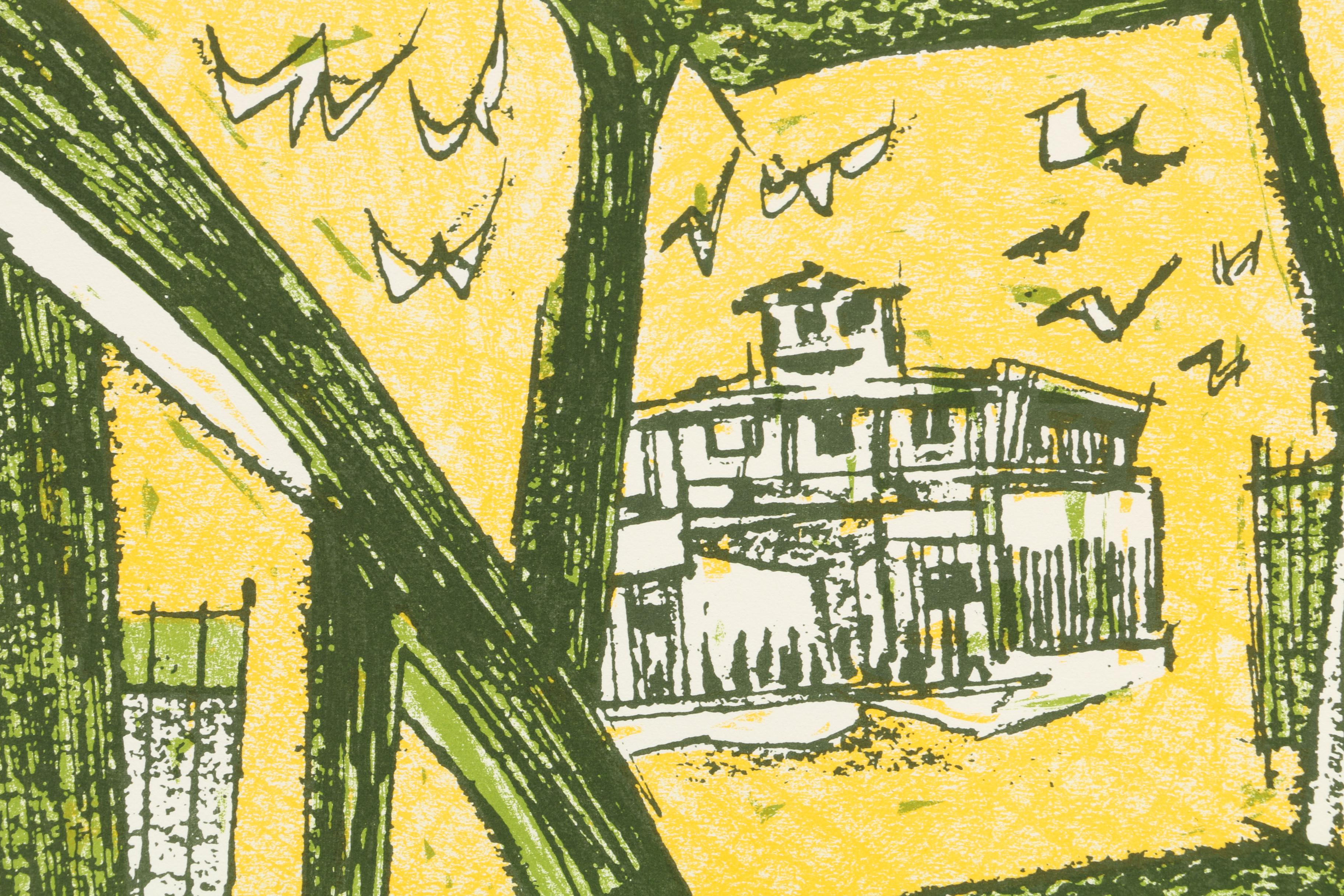 Jack Perlmutter Artist Proof Lithograph "Ferry"