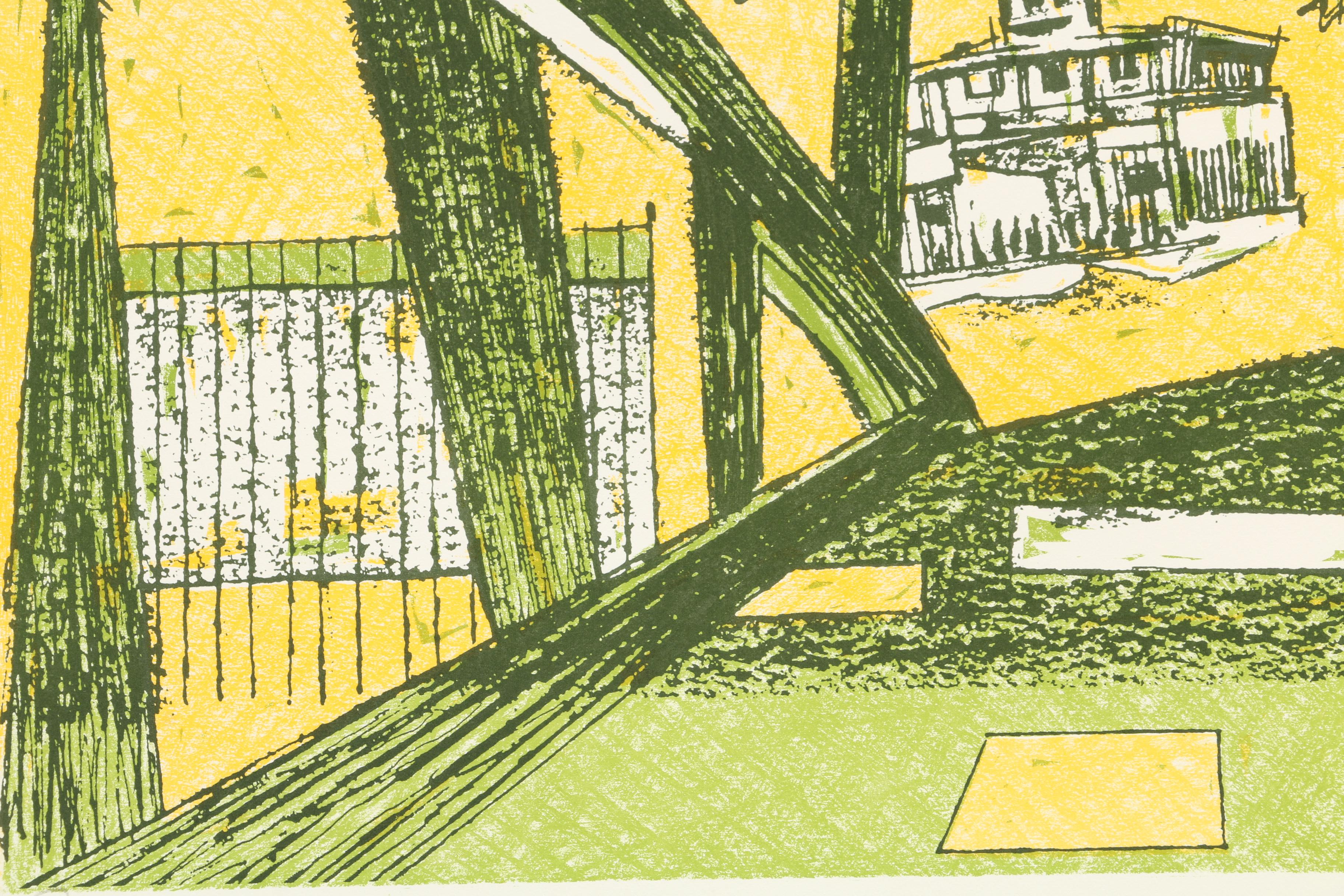 Jack Perlmutter Artist Proof Lithograph "Ferry"