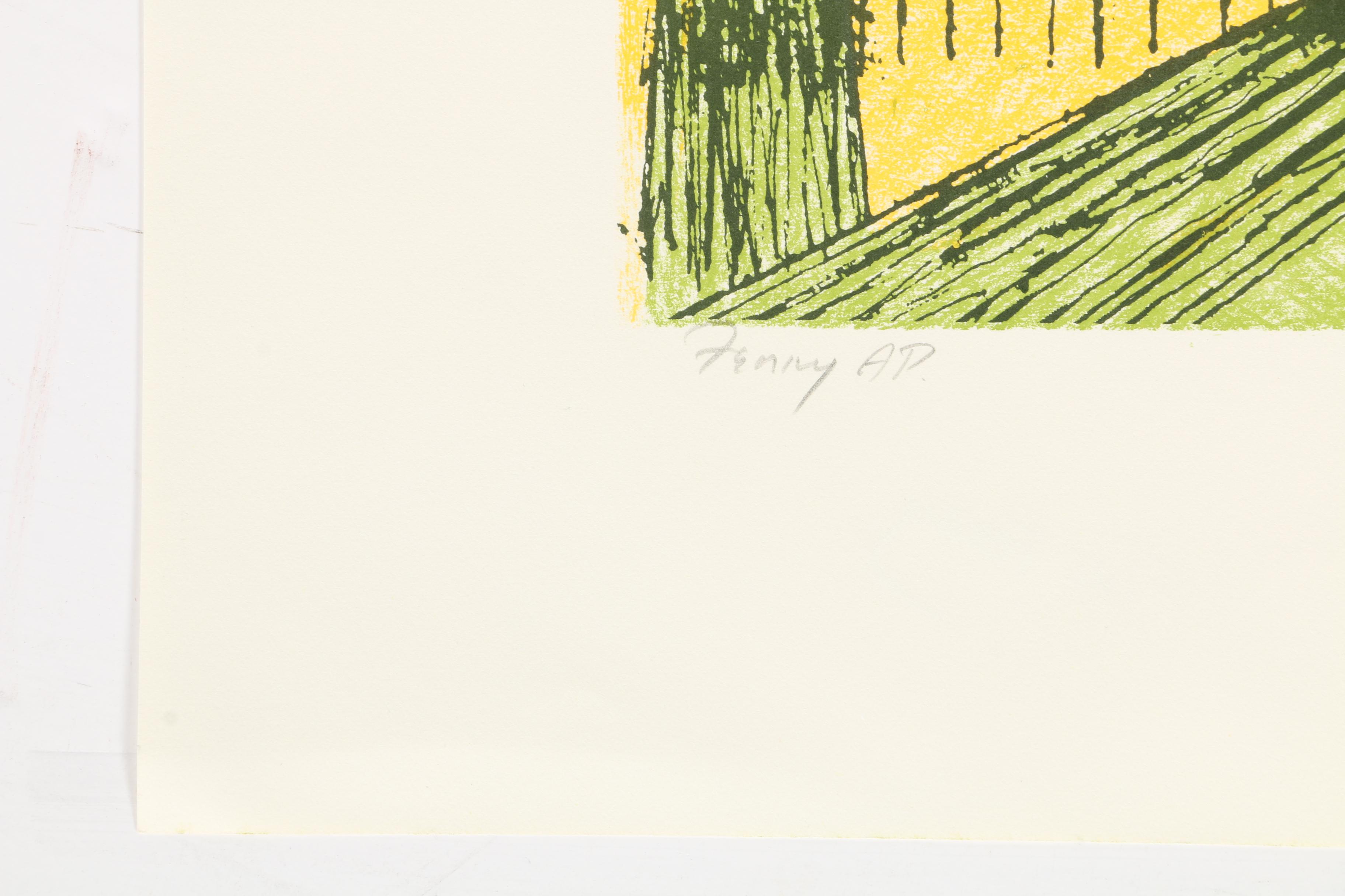 Jack Perlmutter Artist Proof Lithograph "Ferry"