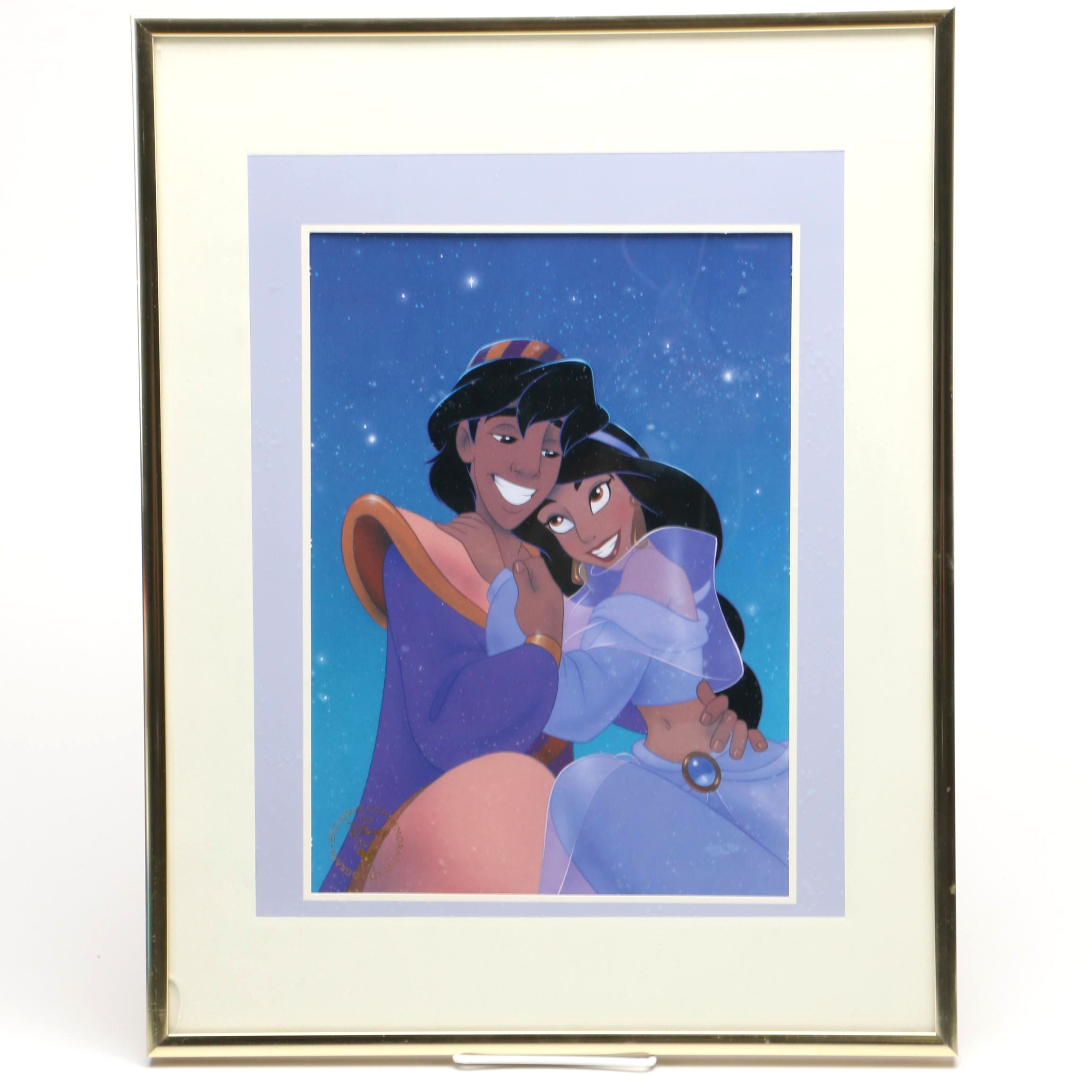Disney Commemorative Offset Lithograph of a Scene from "Aladdin"
