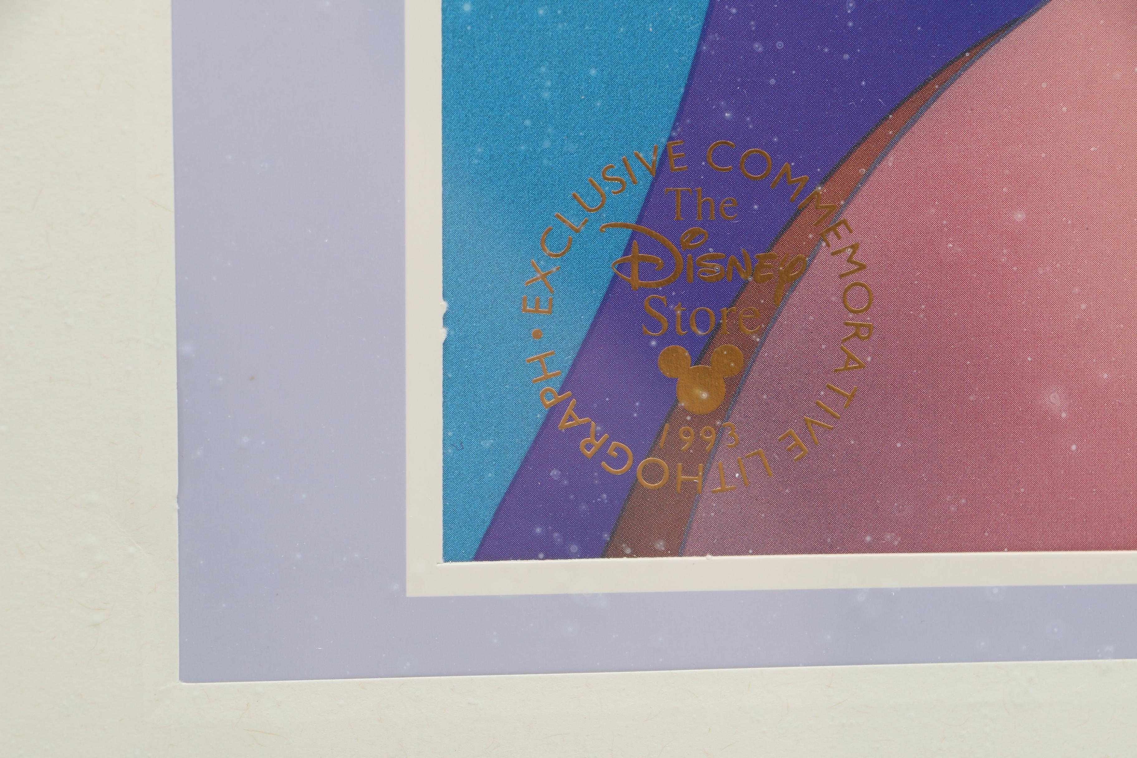 Disney Commemorative Offset Lithograph of a Scene from "Aladdin"