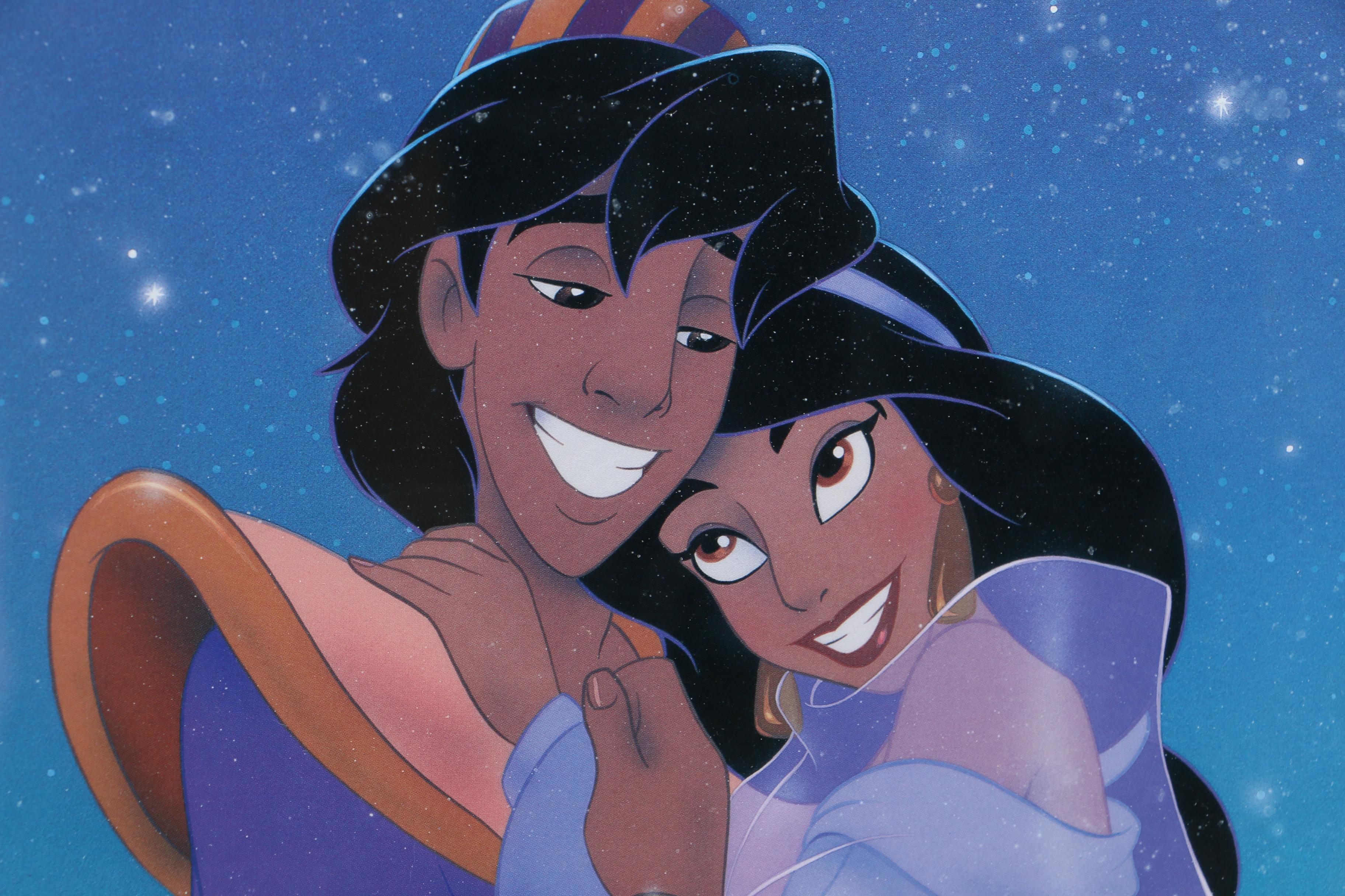 Disney Commemorative Offset Lithograph of a Scene from "Aladdin"