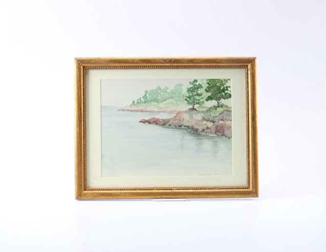 Wendy Ingram Watercolor Landscape "Peach's Point Marblehead"