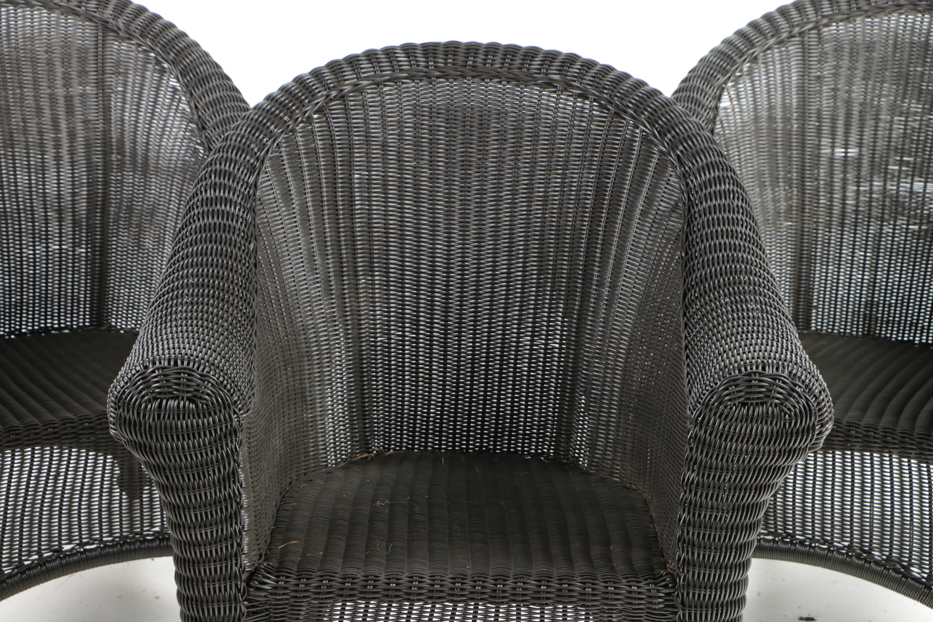 Set of Restoration Hardware Wicker Patio Chairs