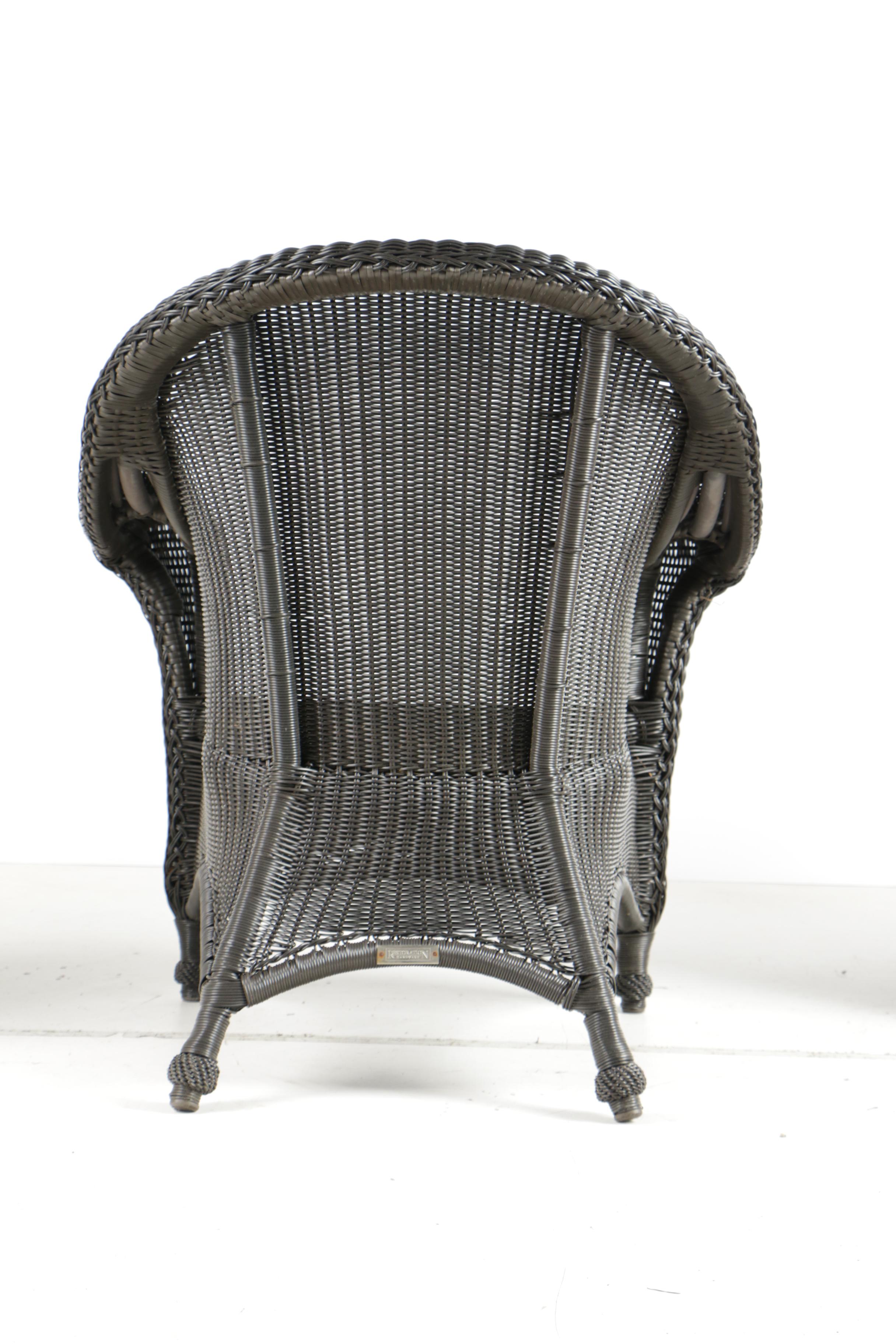 Set of Restoration Hardware Wicker Patio Chairs