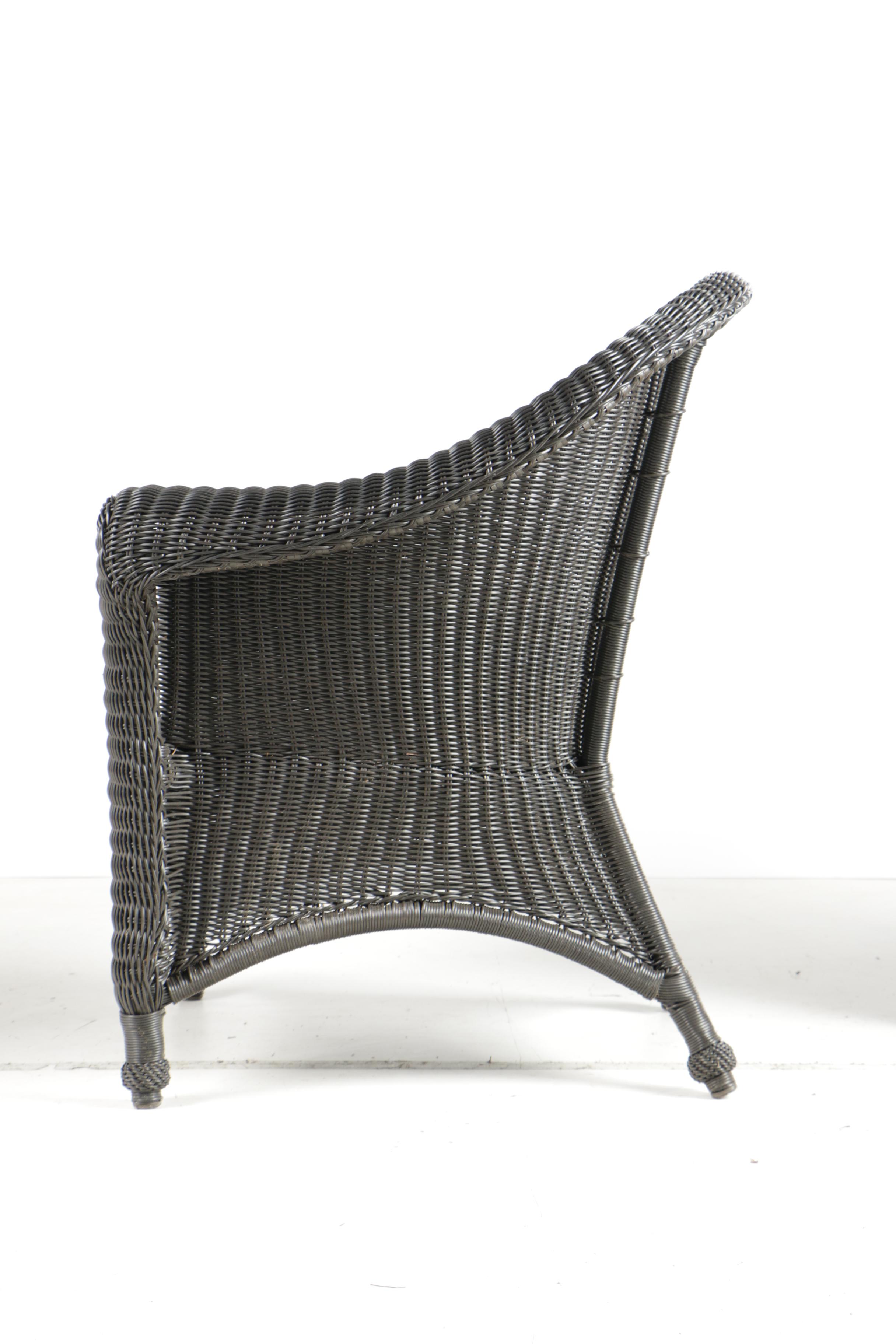 Set of Restoration Hardware Wicker Patio Chairs