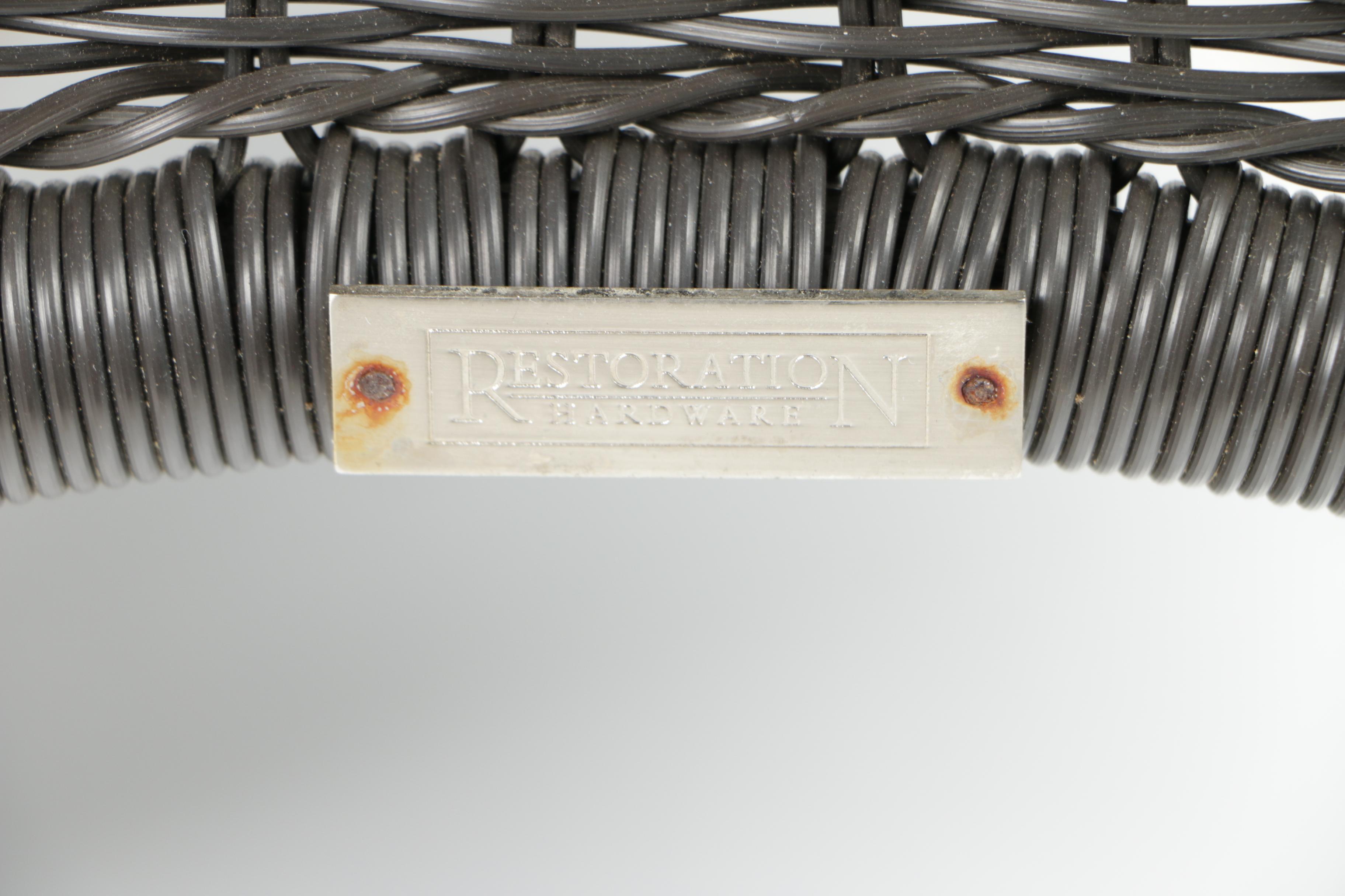 Set of Restoration Hardware Wicker Patio Chairs