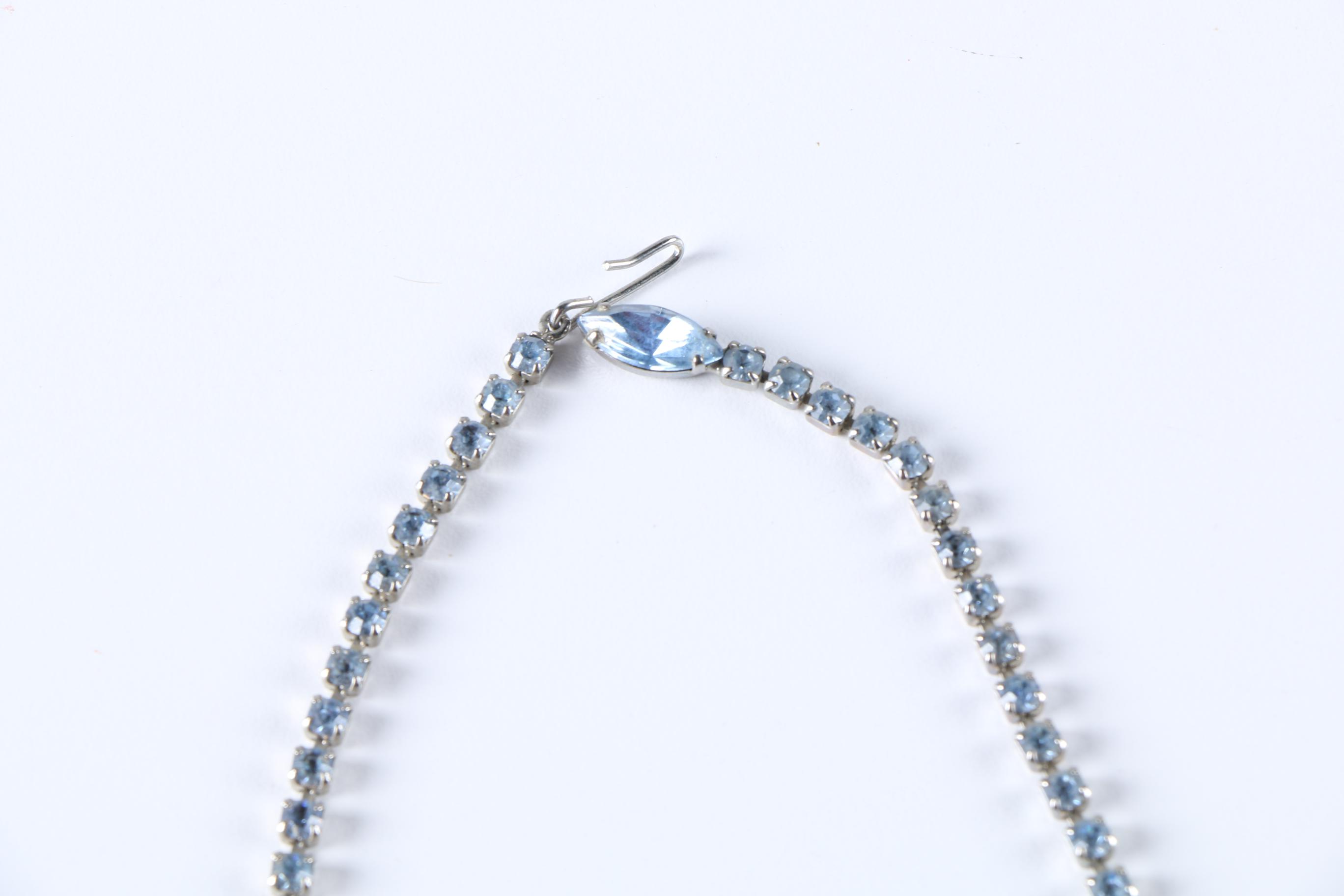 Blue Rhinestone Costume Jewelry Including Kramer of New York