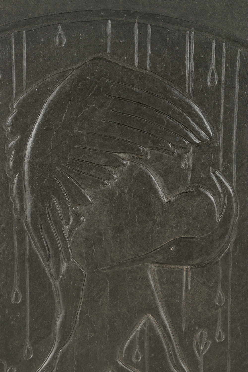 Signed Mixed Media on Board of Cranes