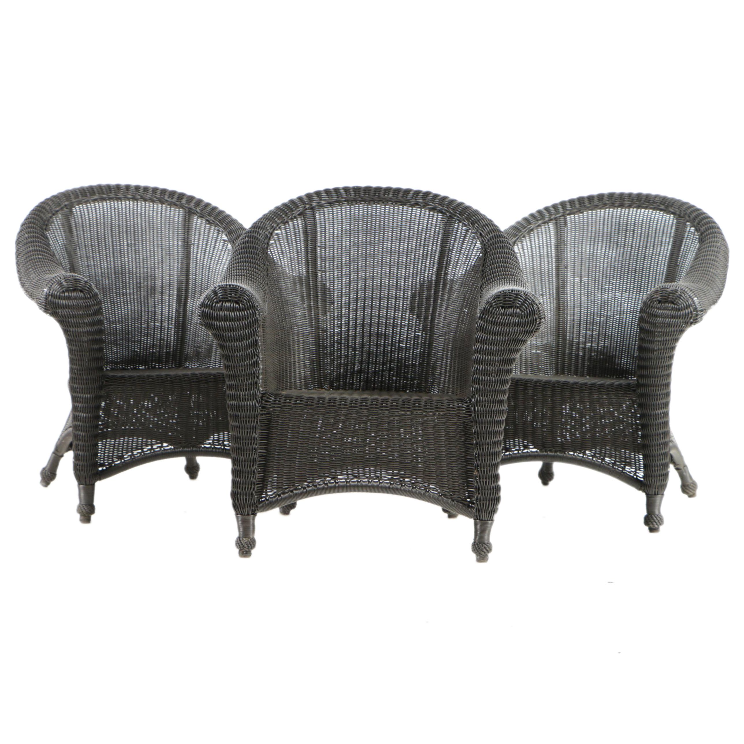 Set of Restoration Hardware Wicker Patio Chairs