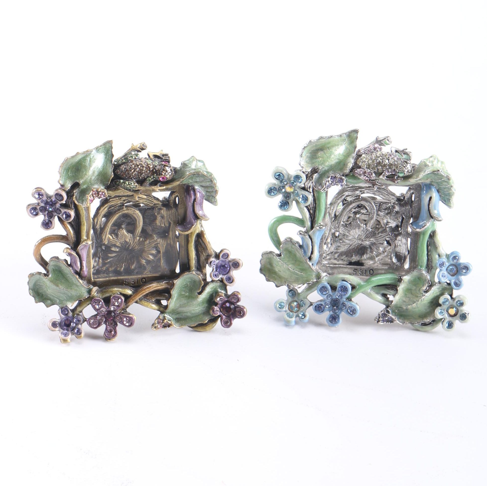 Jay Strongwater Floral Rhinestone Frames