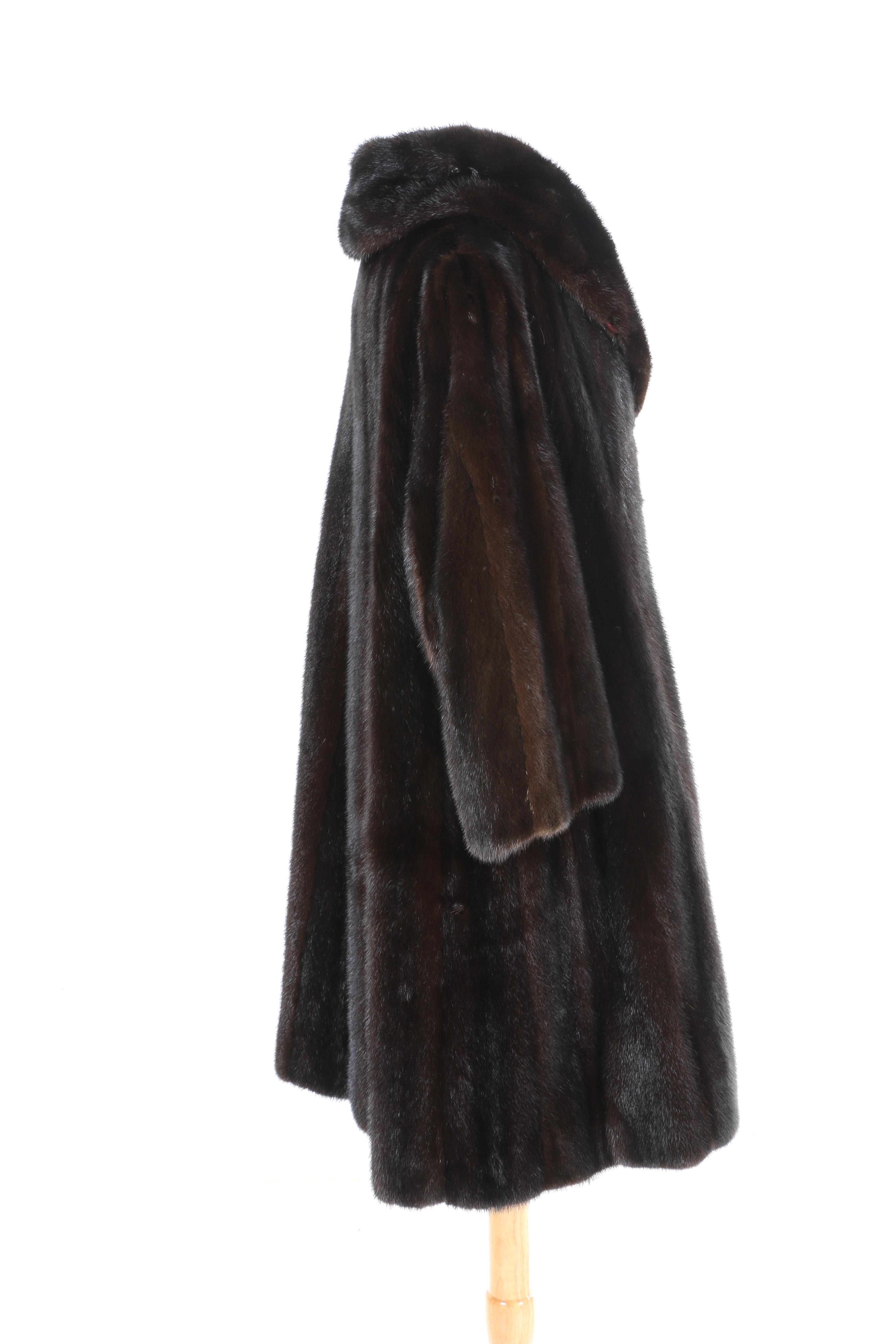 Flora Umpa Dark Brown Mink Fur Coat