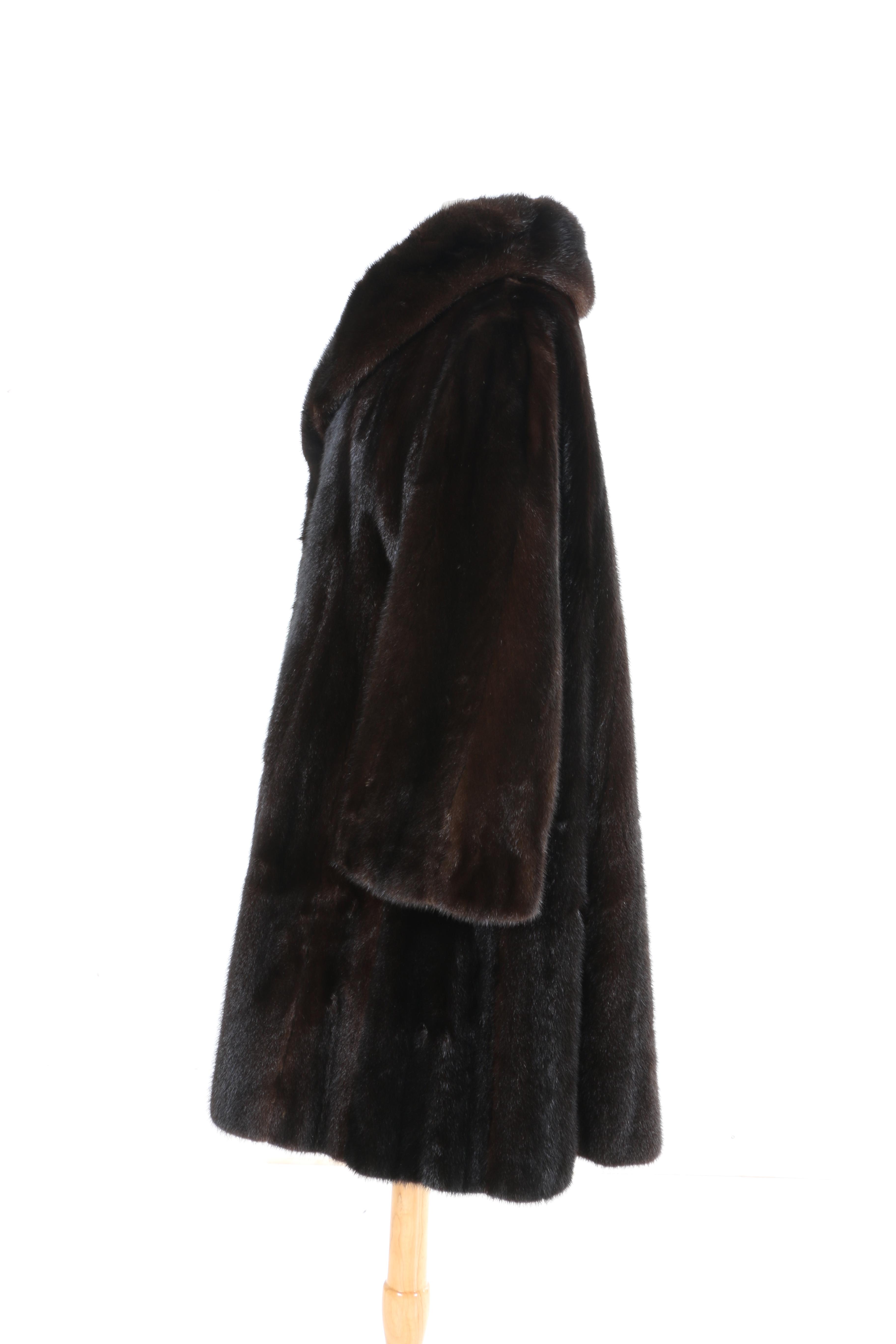 Flora Umpa Dark Brown Mink Fur Coat