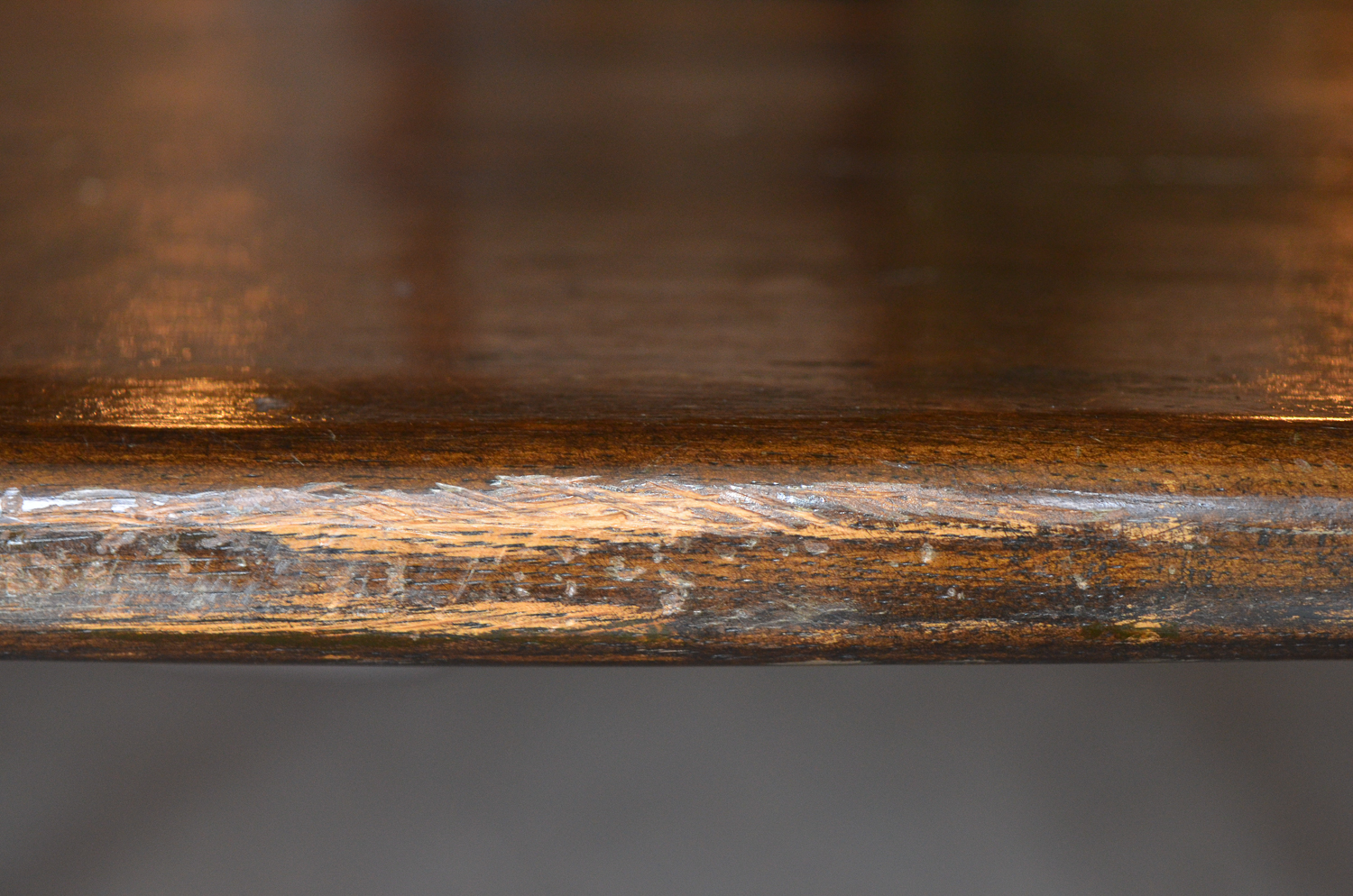 Vintage Queen Anne Style Oak Dining Table