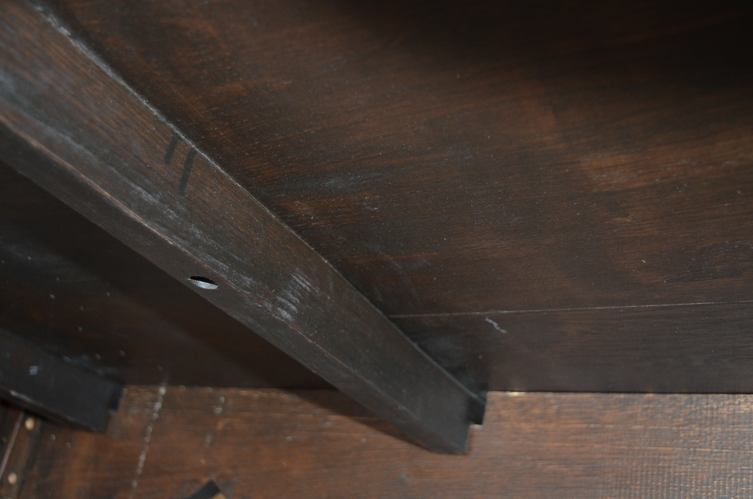 Vintage Queen Anne Style Oak Dining Table