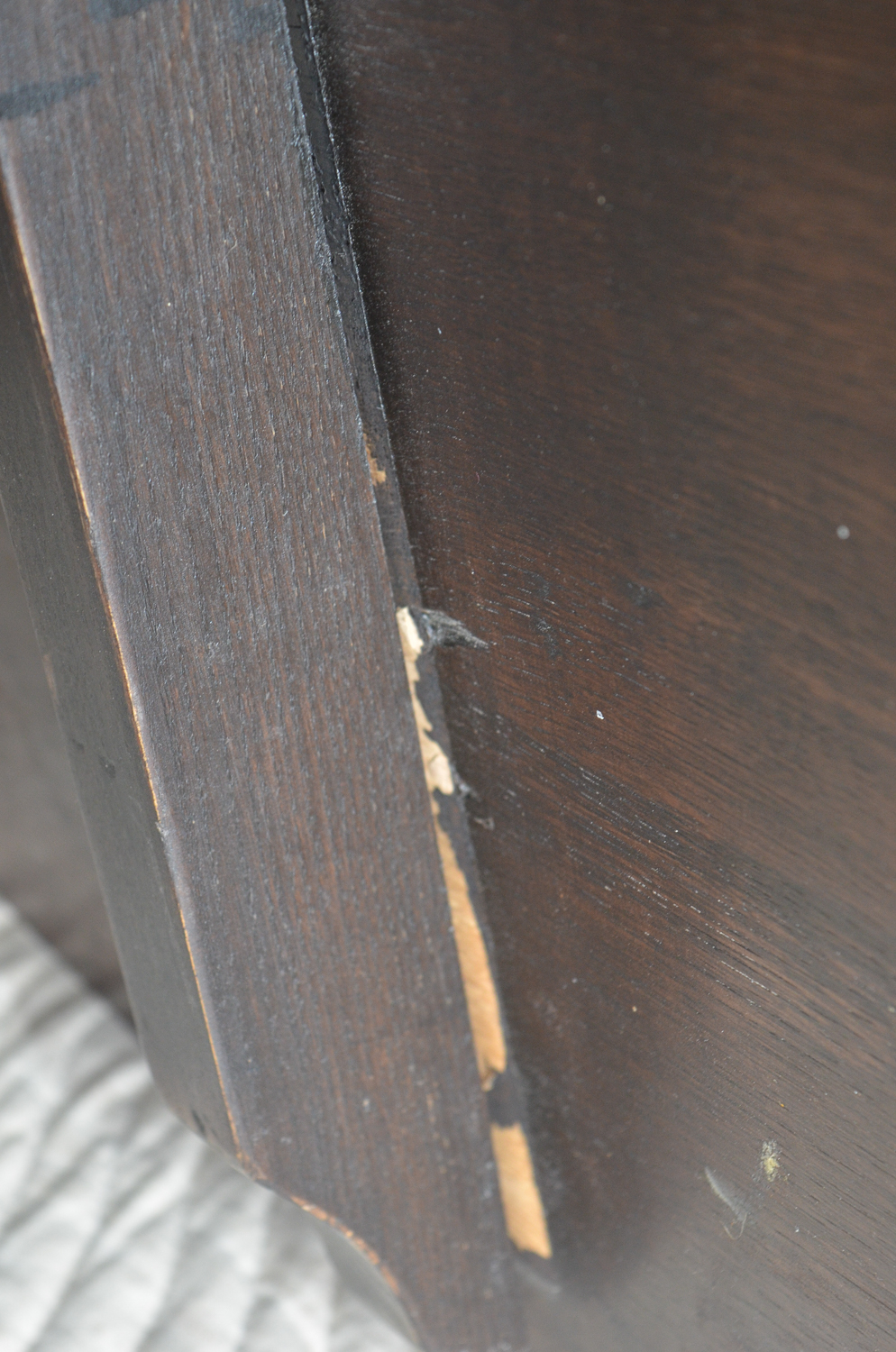 Vintage Queen Anne Style Oak Dining Table