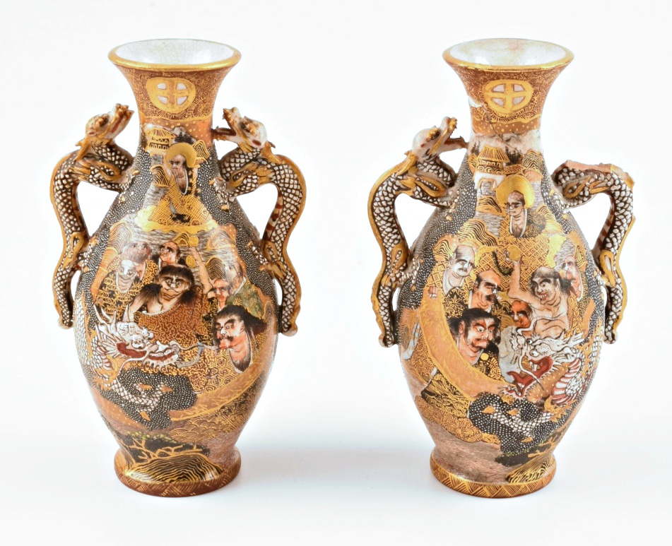 Three 19th Century Satsuma Vases