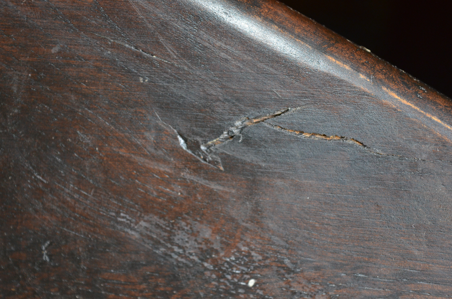 Vintage Queen Anne Style Oak Dining Table