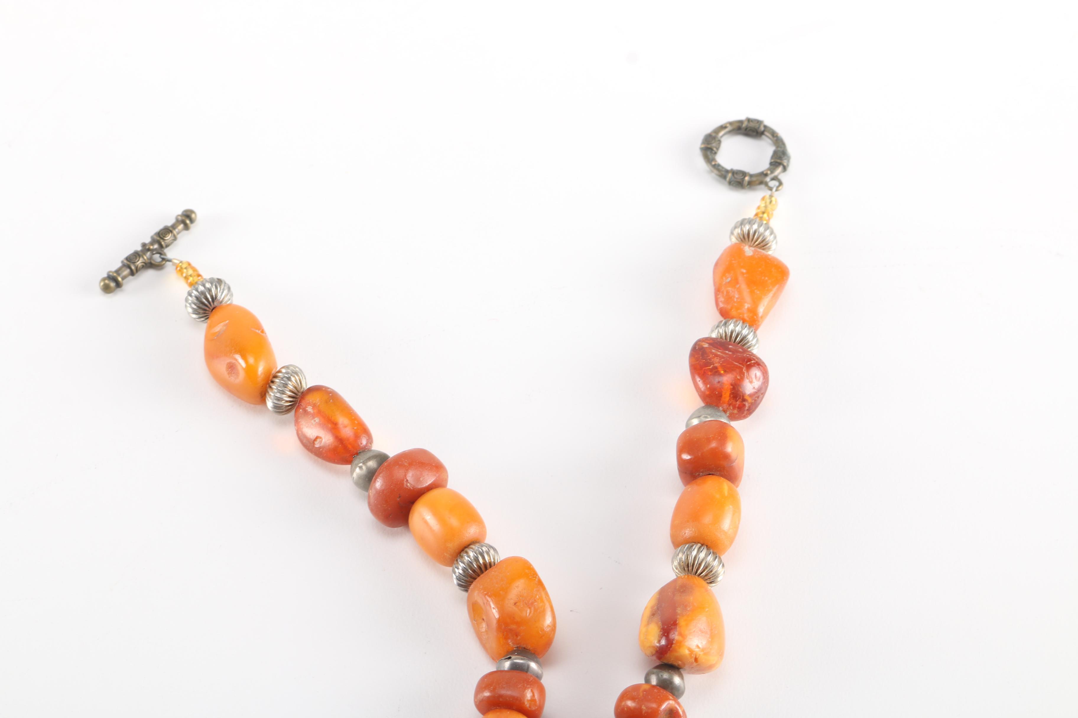 Amber Necklaces and Earrings