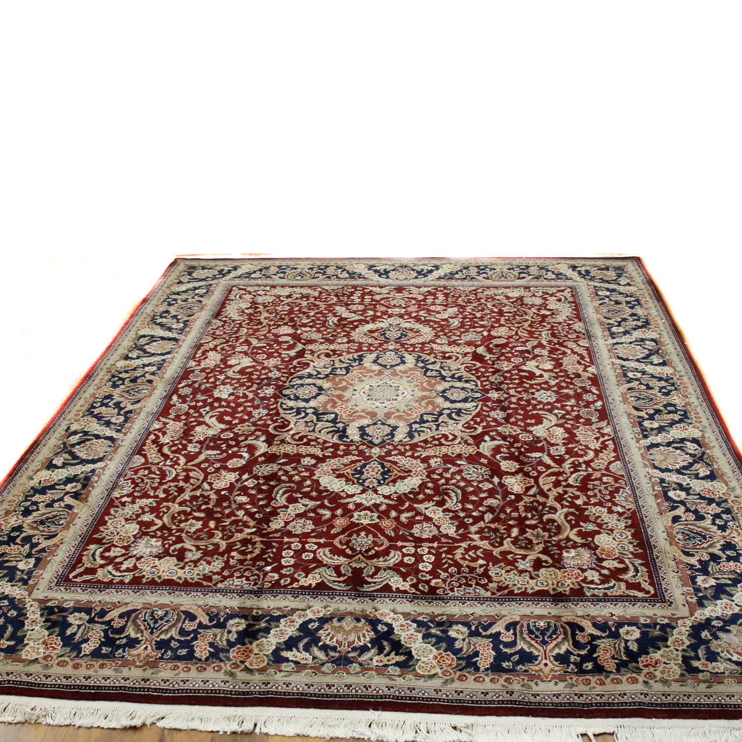 Hand-Knotted Kashmir Wool Area Rug