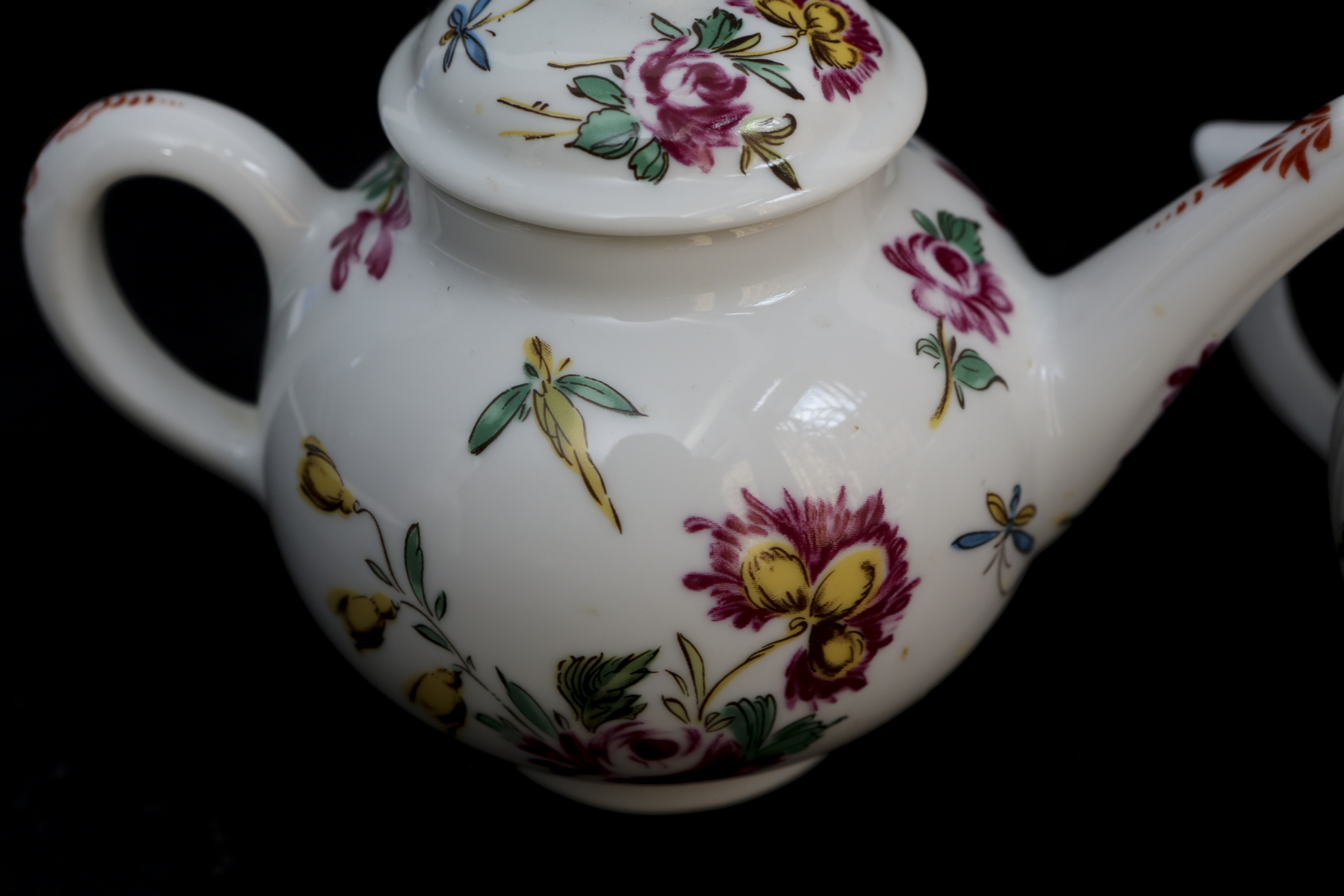 Two Vintage Franklin Mint Porcelain Teapots