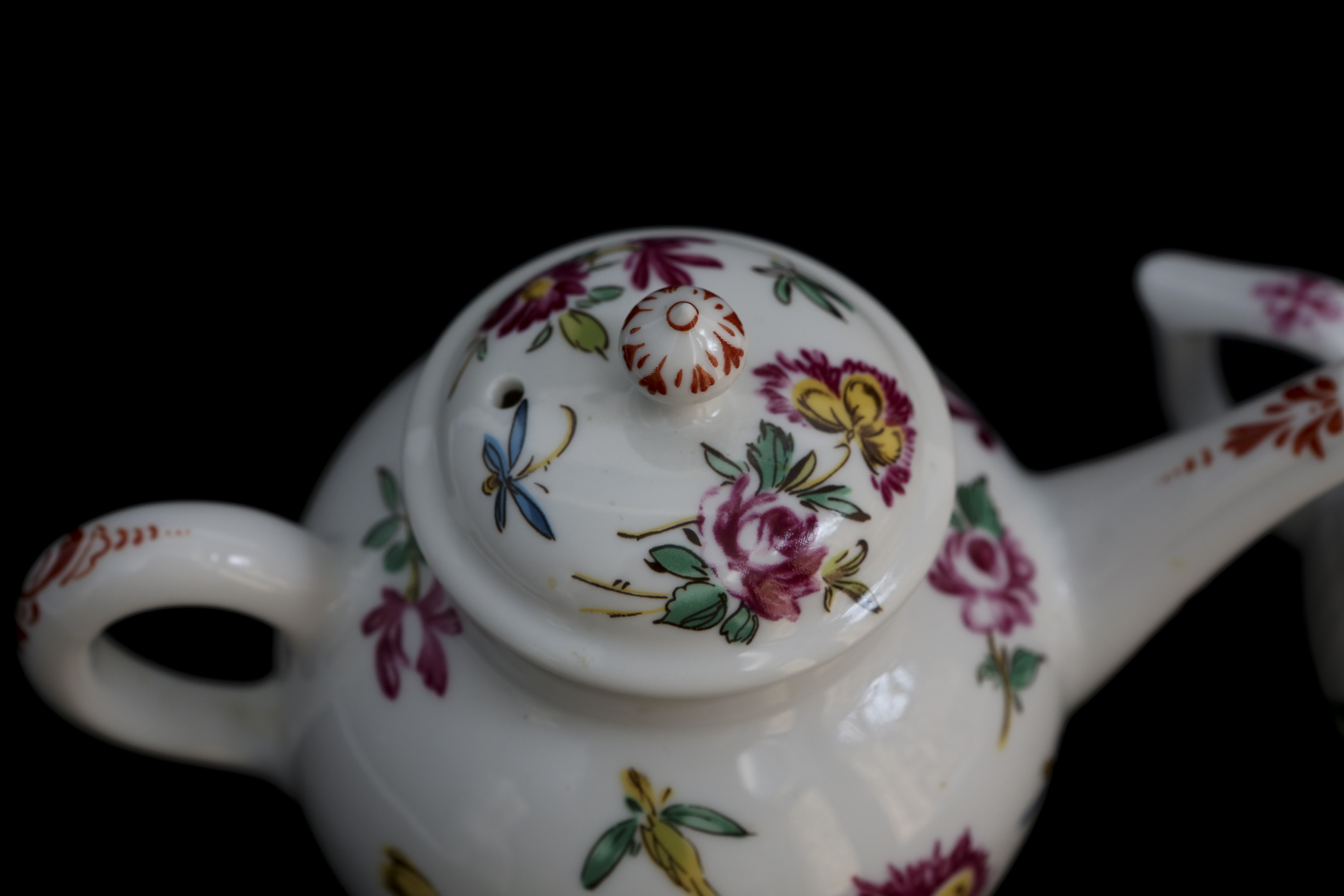 Two Vintage Franklin Mint Porcelain Teapots