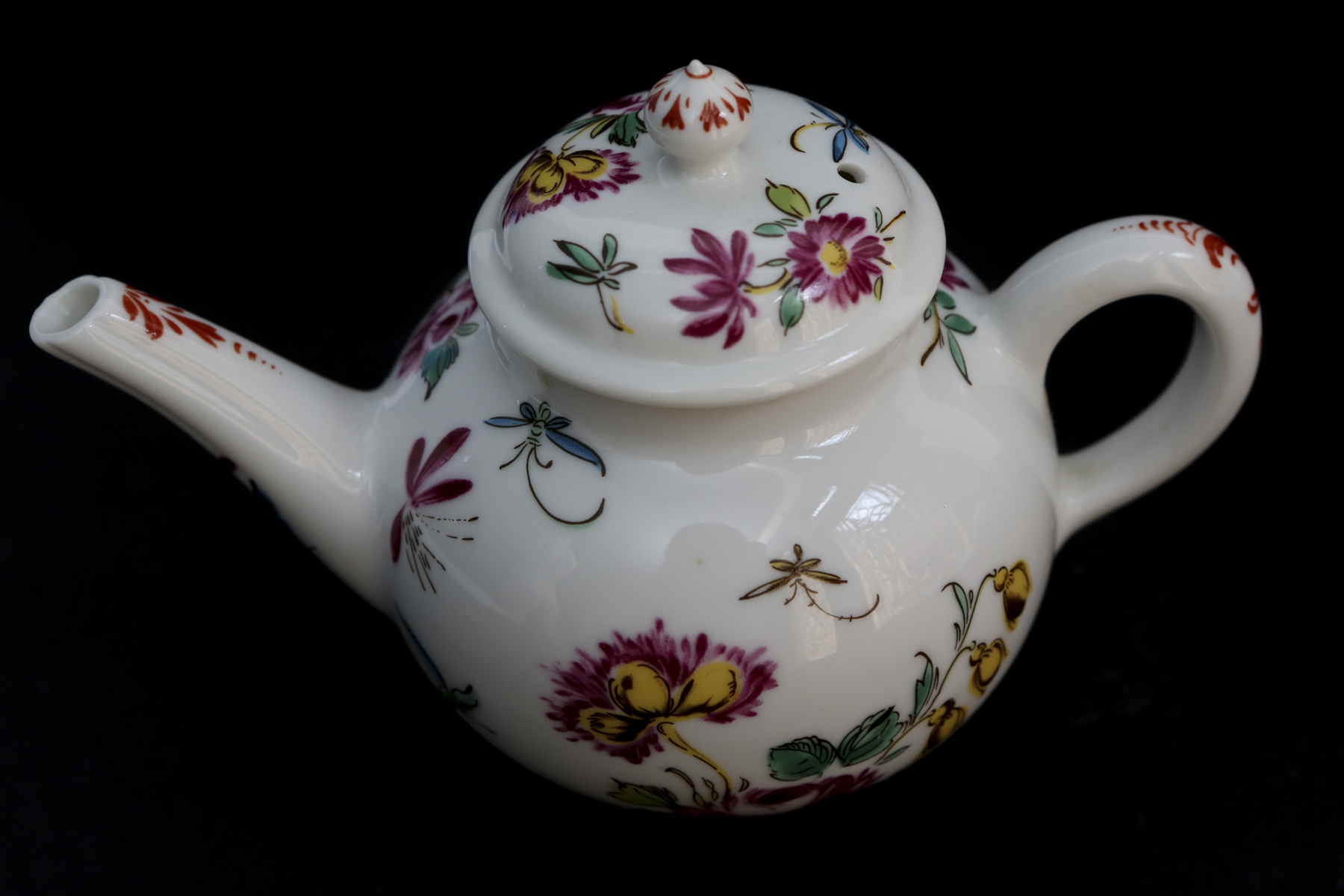 Two Vintage Franklin Mint Porcelain Teapots