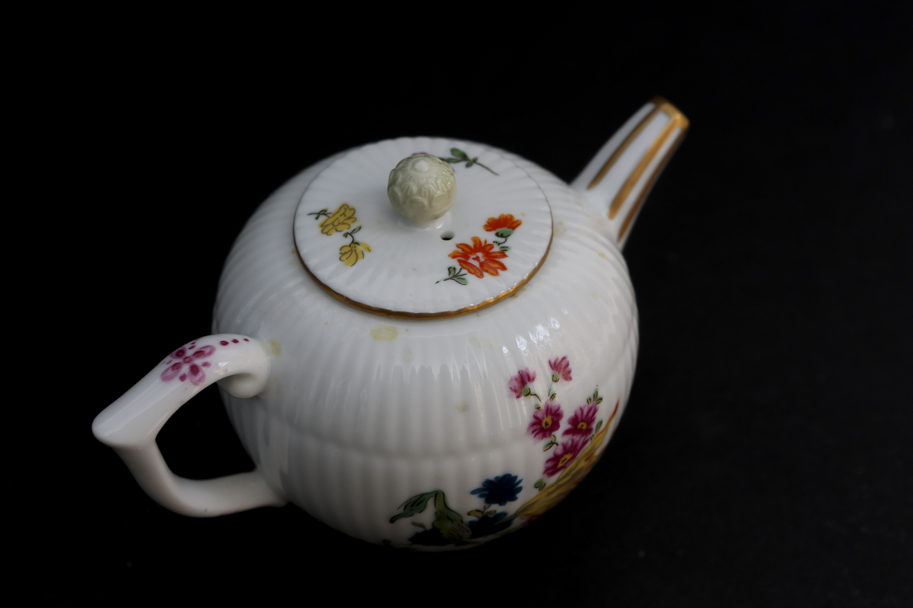 Two Vintage Franklin Mint Porcelain Teapots