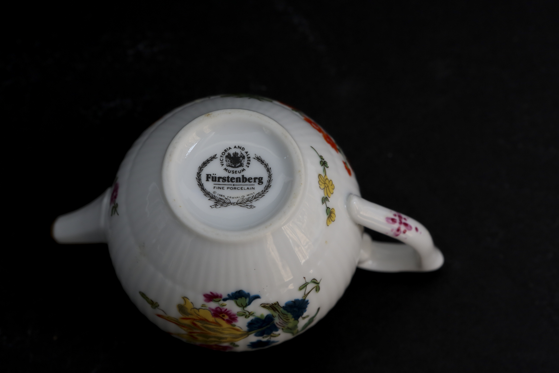 Two Vintage Franklin Mint Porcelain Teapots