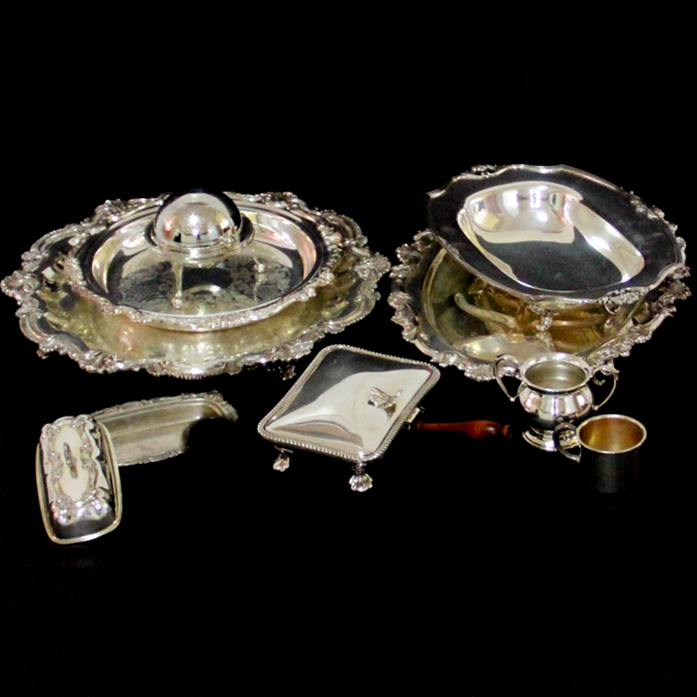 Silver Plate Serving Pieces Featuring Sheridan Silver Co.