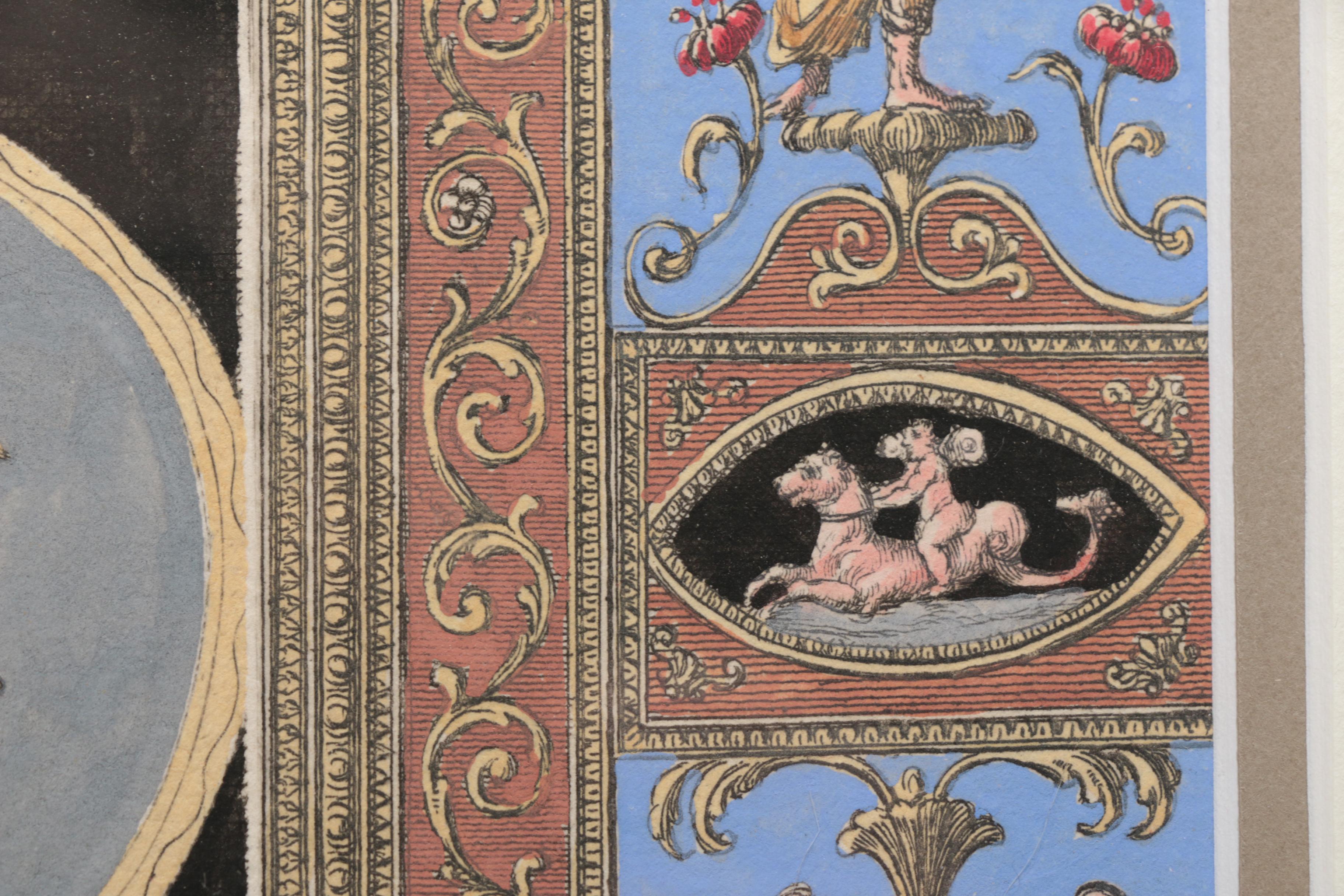 Giovanni Cassini Hand-Colored Etchings After Brenna Vincenzo Studies