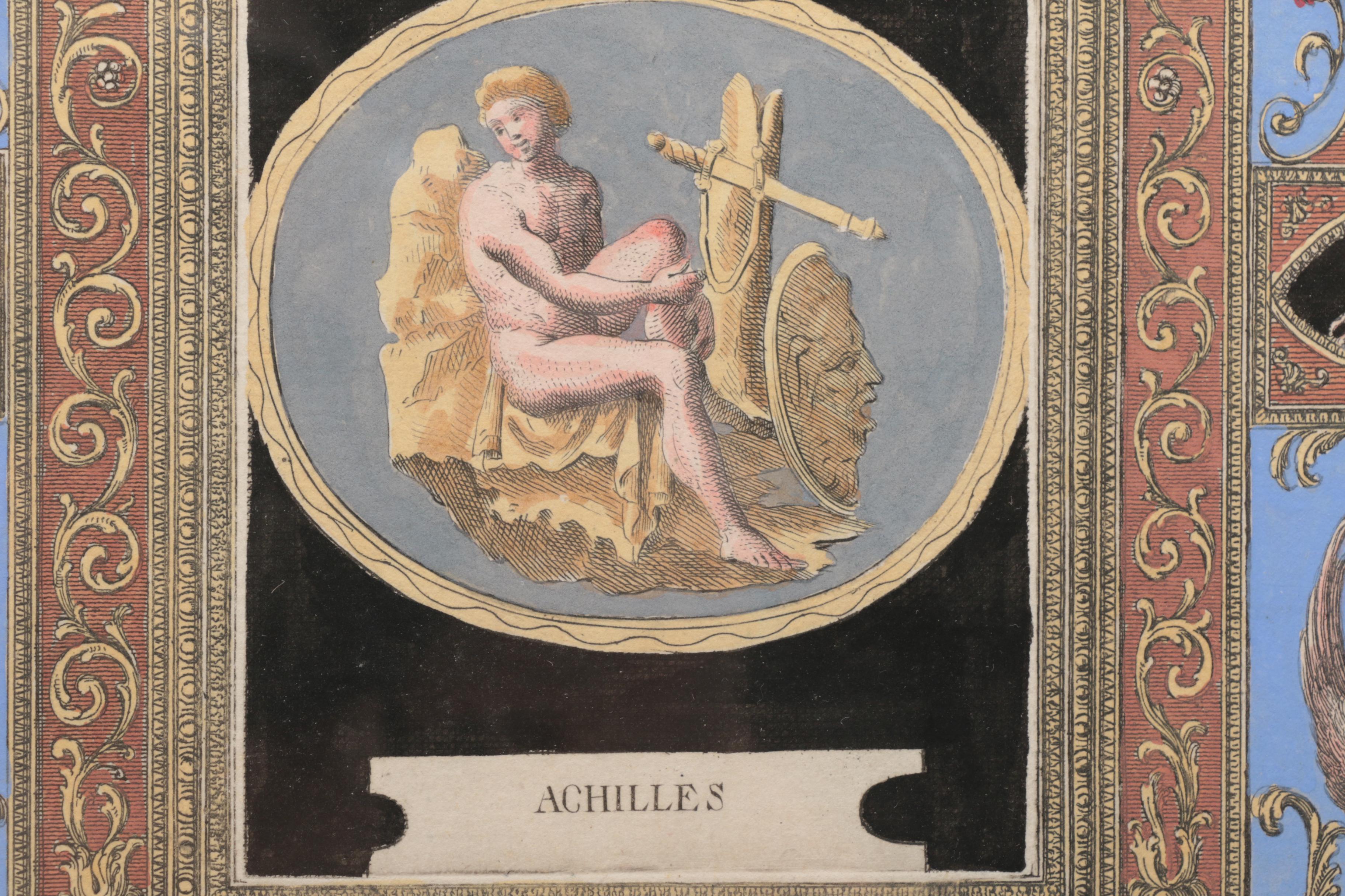 Giovanni Cassini Hand-Colored Etchings After Brenna Vincenzo Studies