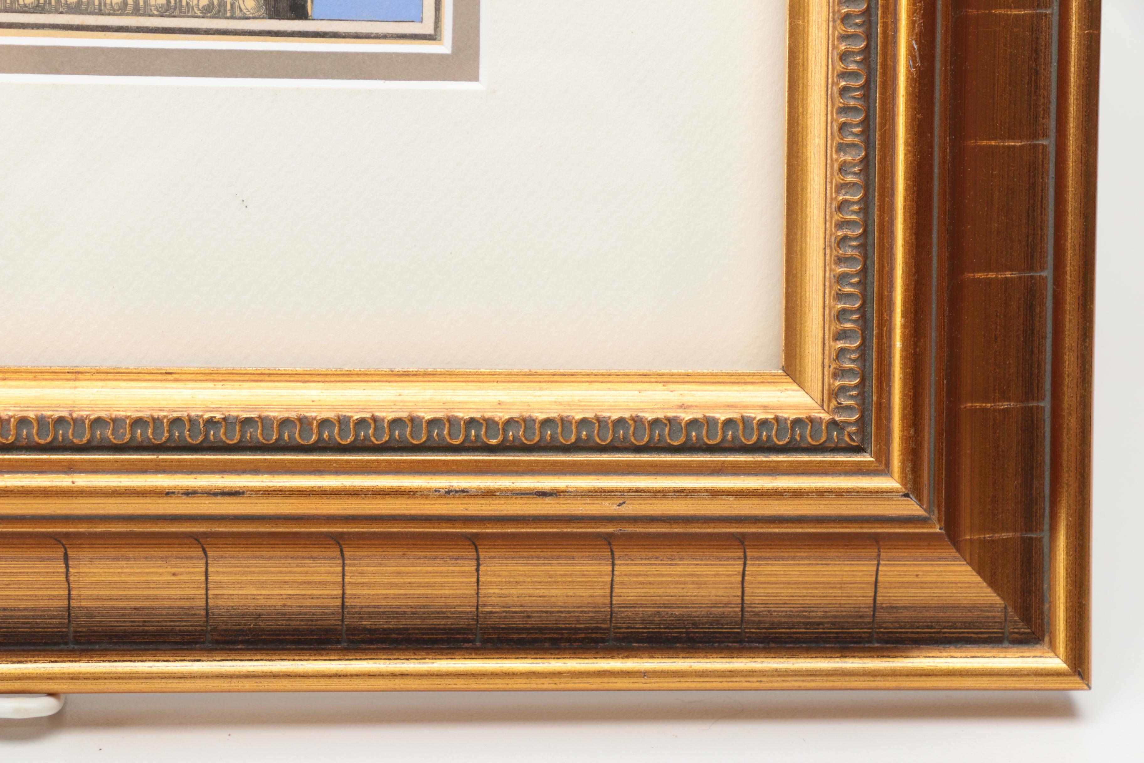 Giovanni Cassini Hand-Colored Etchings After Brenna Vincenzo Studies