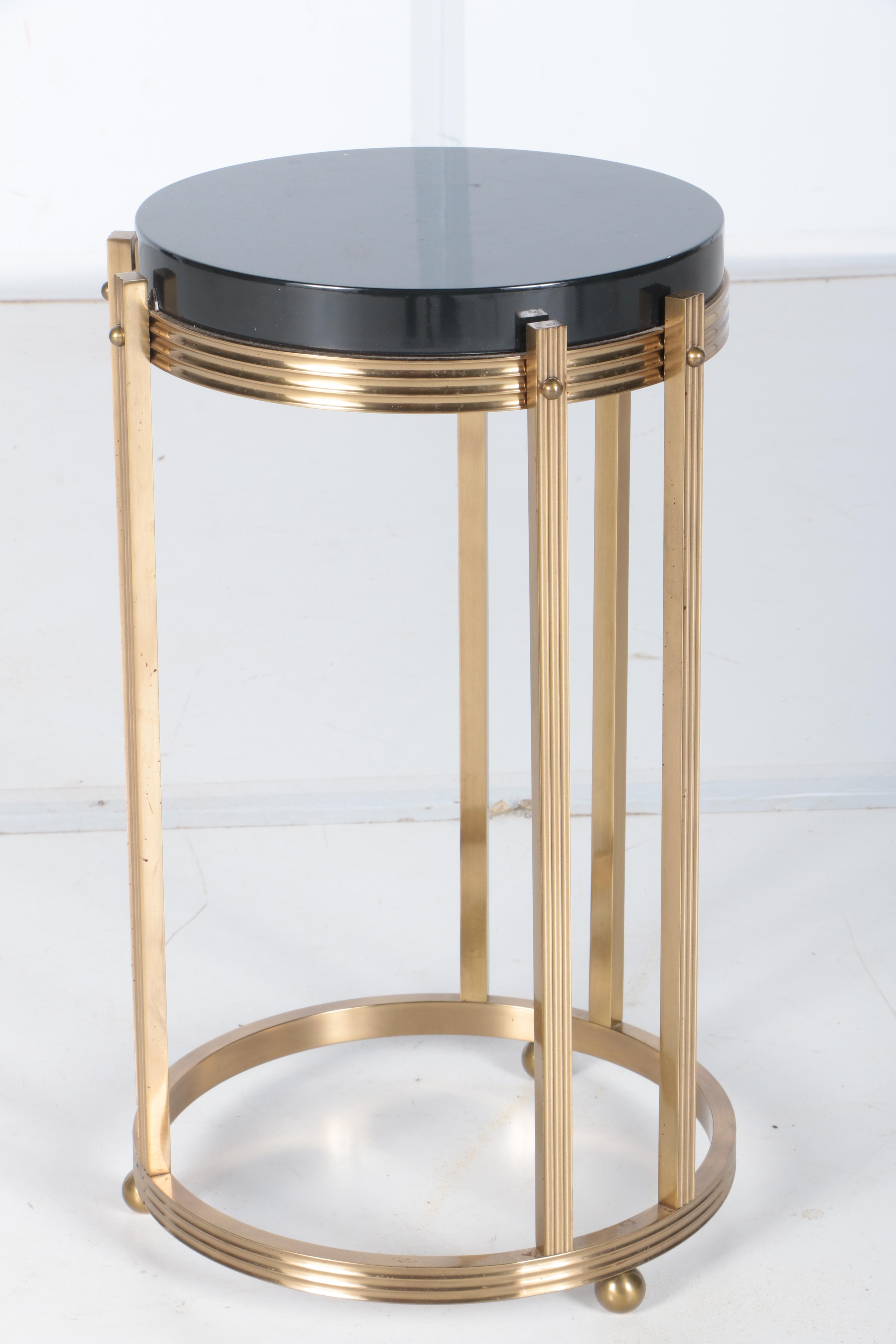 Black and Gold Tone Accent Table