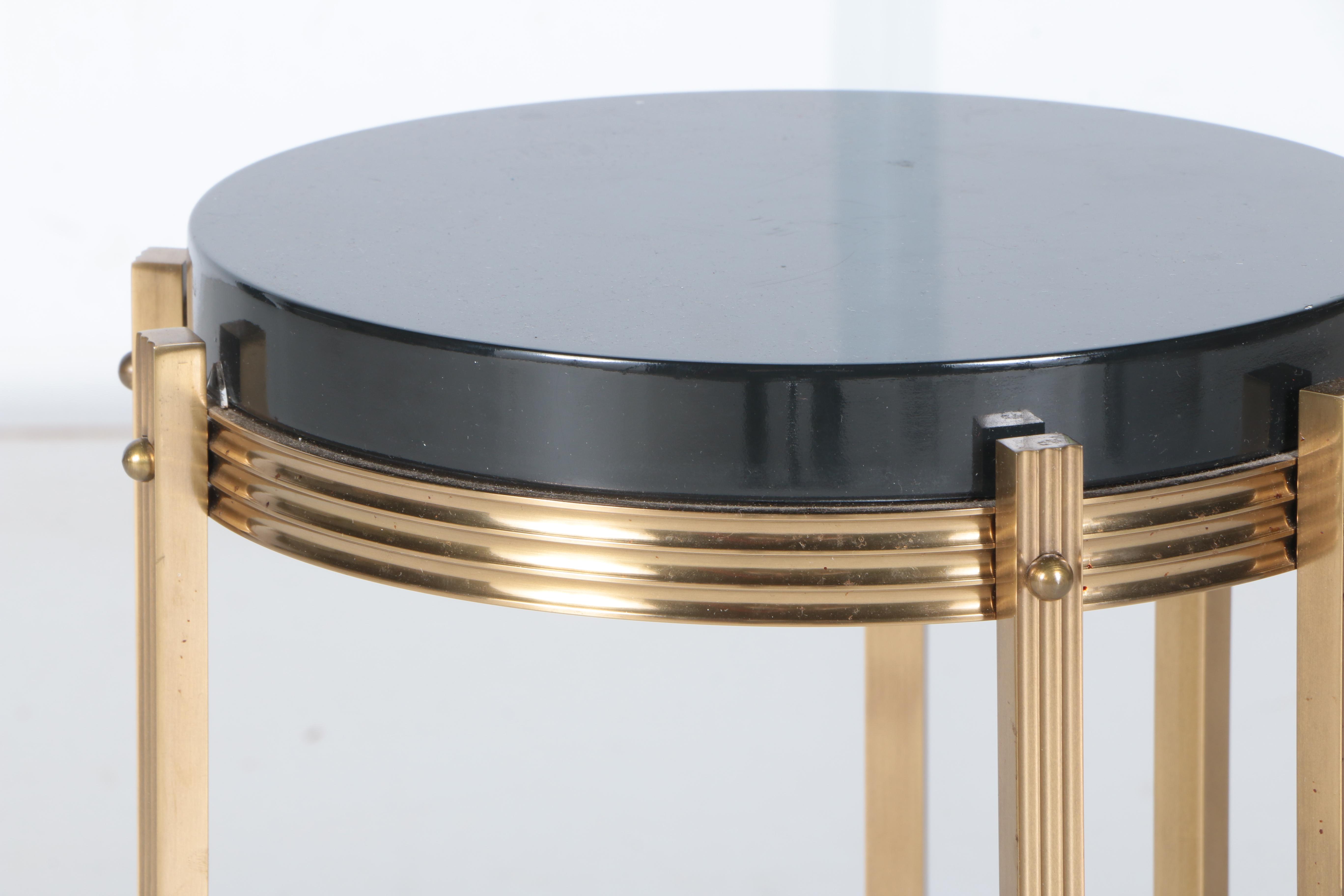 Black and Gold Tone Accent Table