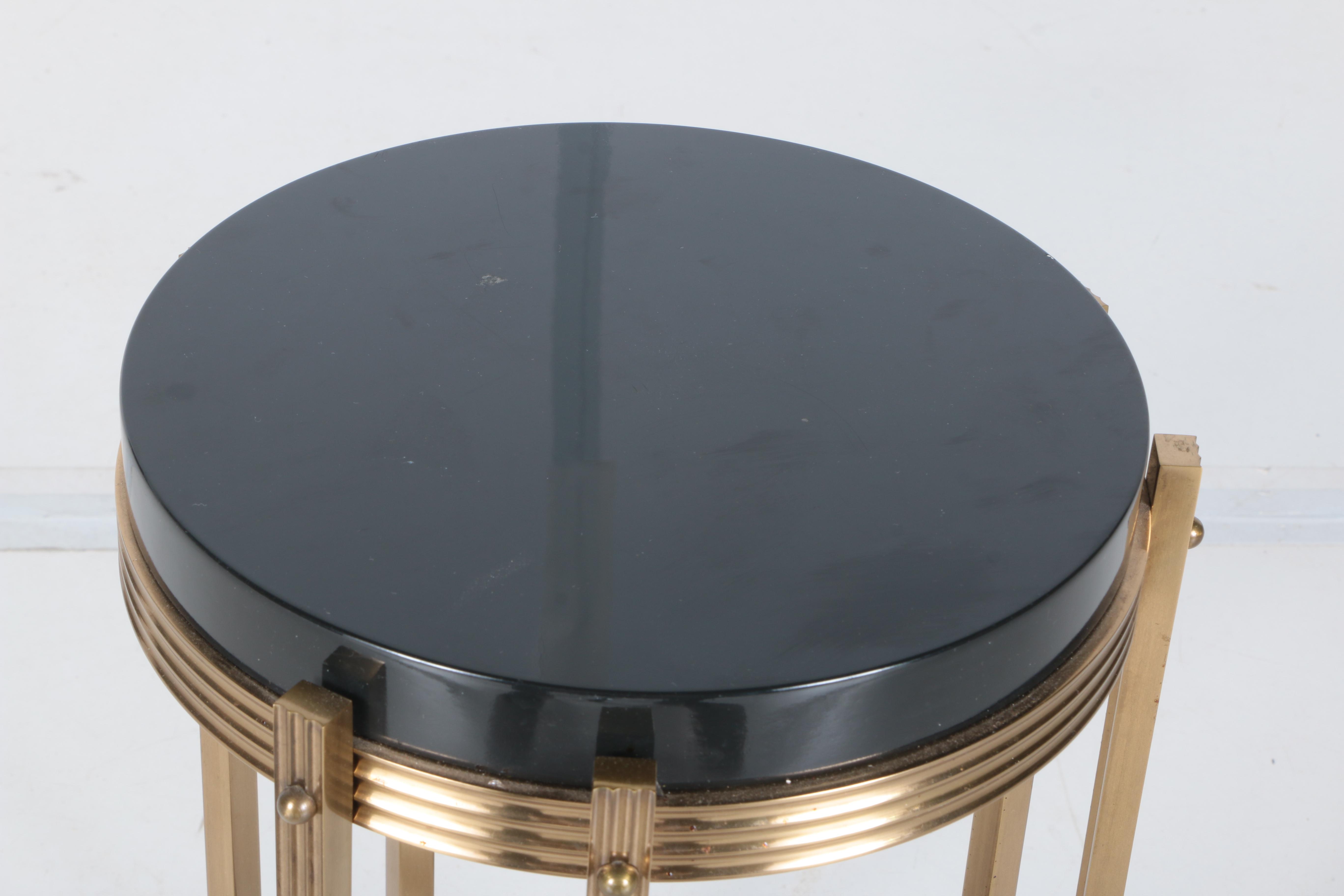 Black and Gold Tone Accent Table